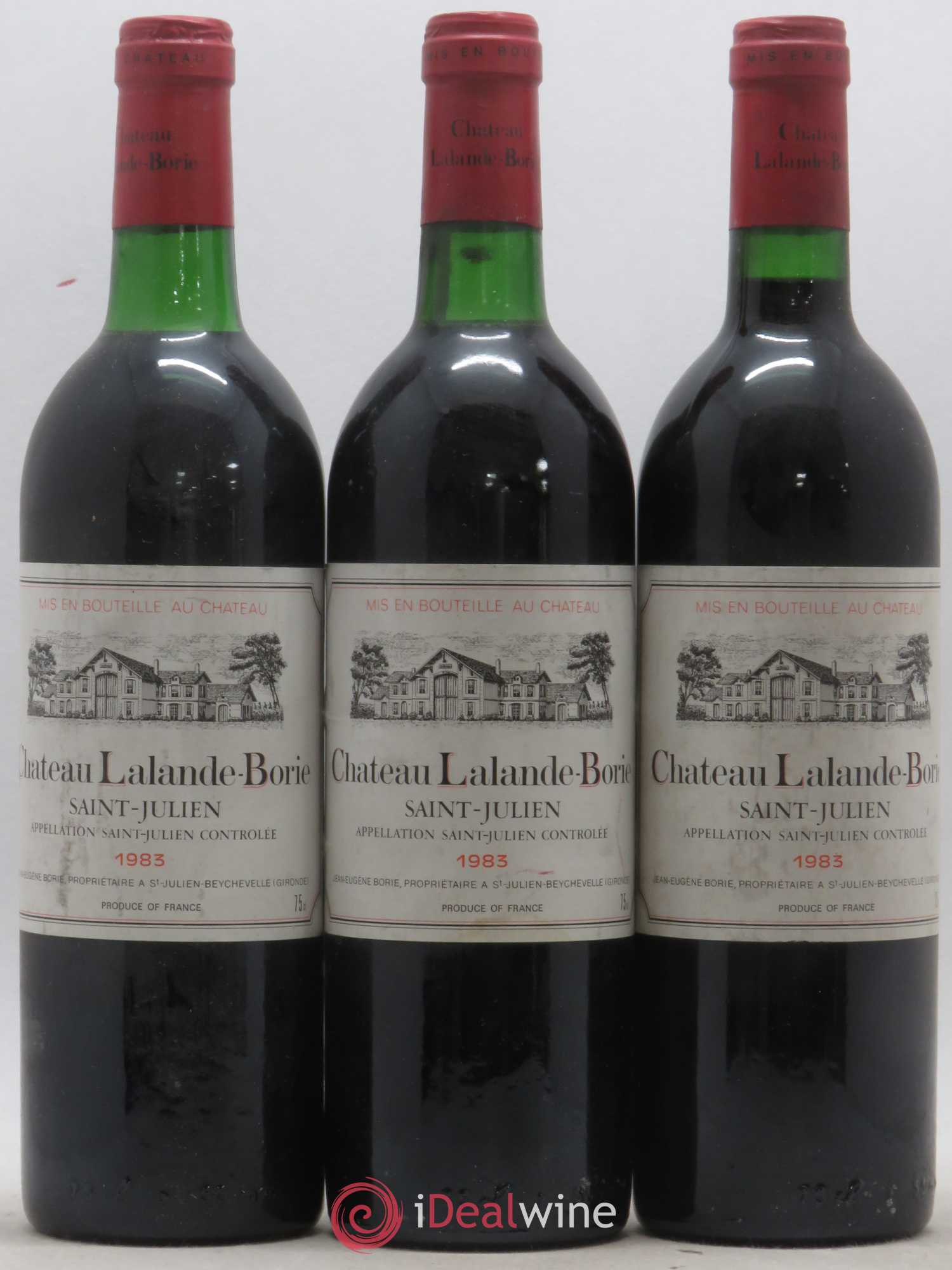 Château Lalande Borie 1983 - Lot de 3 bouteilles - 0