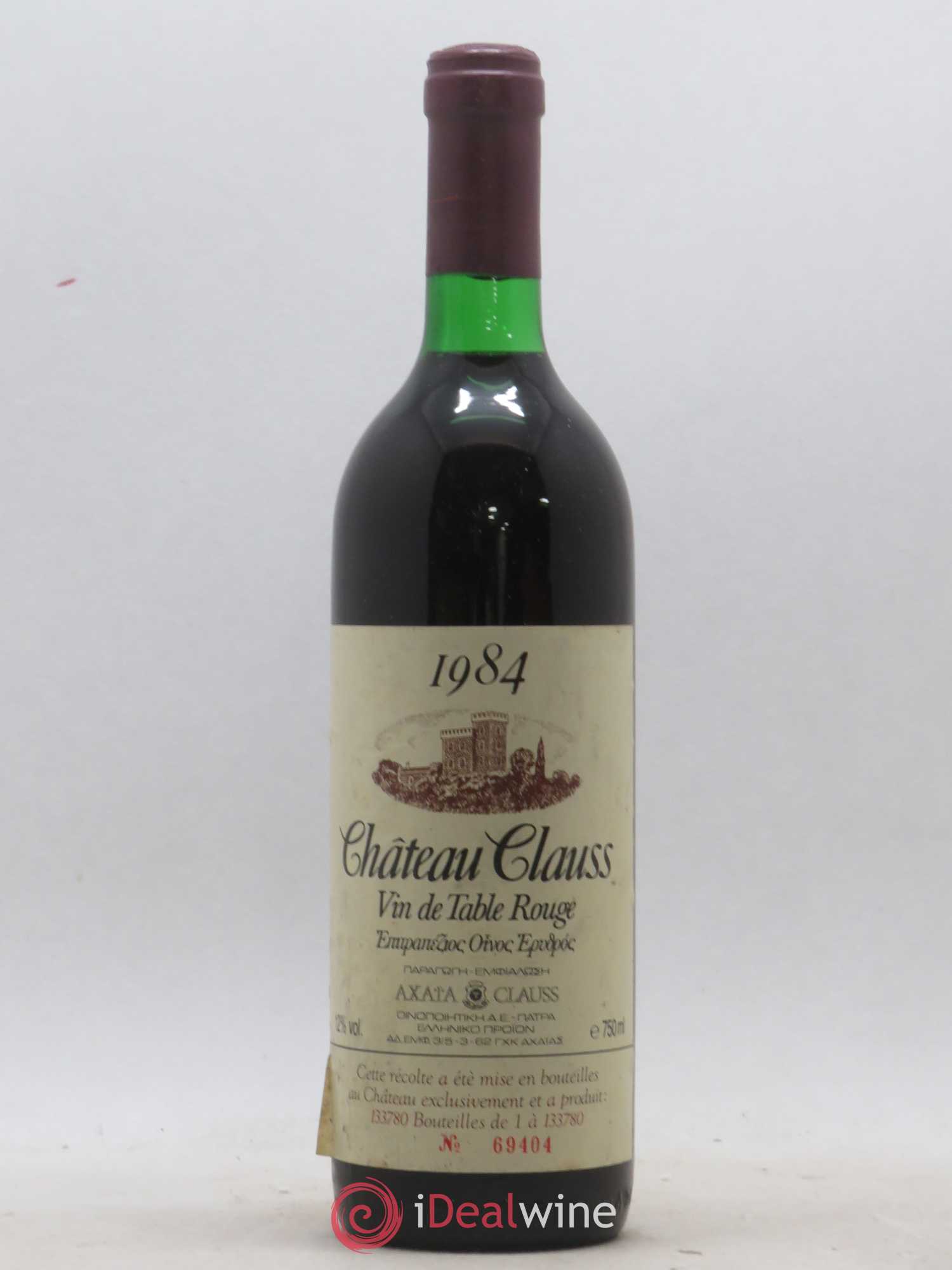 Divers Château Clauss (sans prix de réserve) 1984 - Posten von 1 Flasche - 0