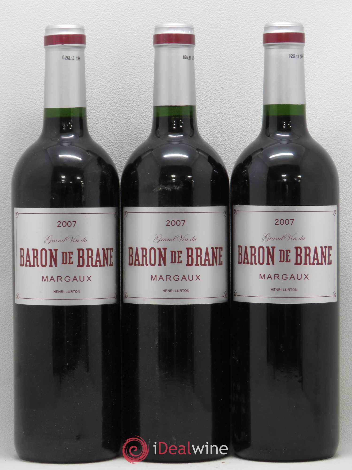 Baron de Brane Second Vin 2007 - Lot de 3 bouteilles - 0