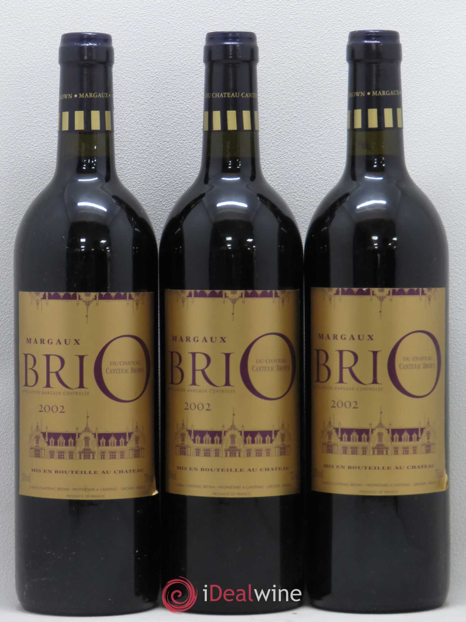Bordeaux Margaux Brio de Cantenac Brown 2002 - Posten von 3 Flaschen - 0