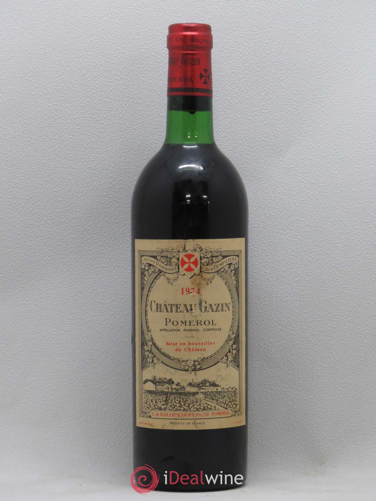 Château Gazin 1974 - Lot de 1 bouteille - 0