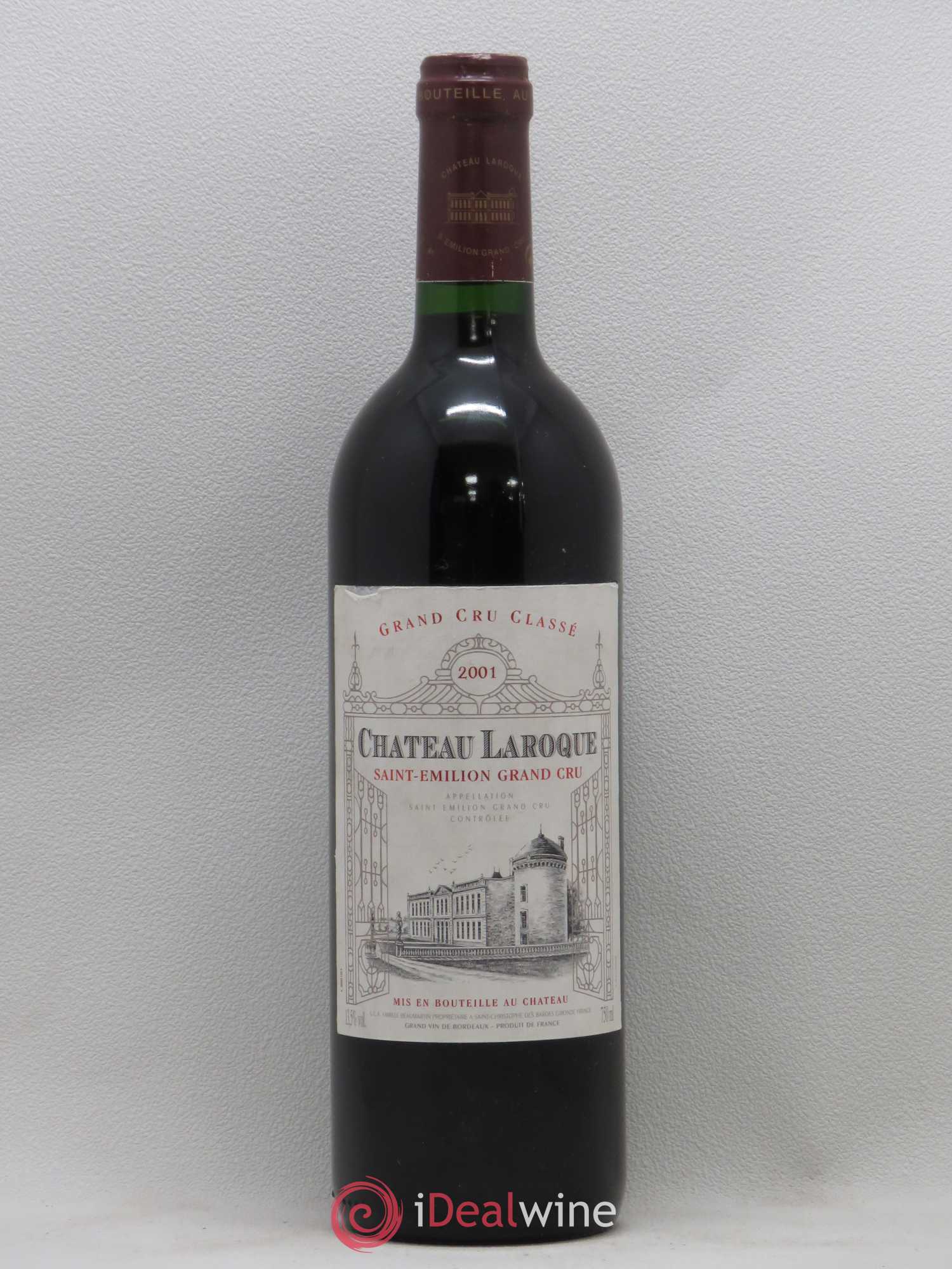 Château Laroque Grand Cru Classé 2001 - Lot de 1 bouteille - 0