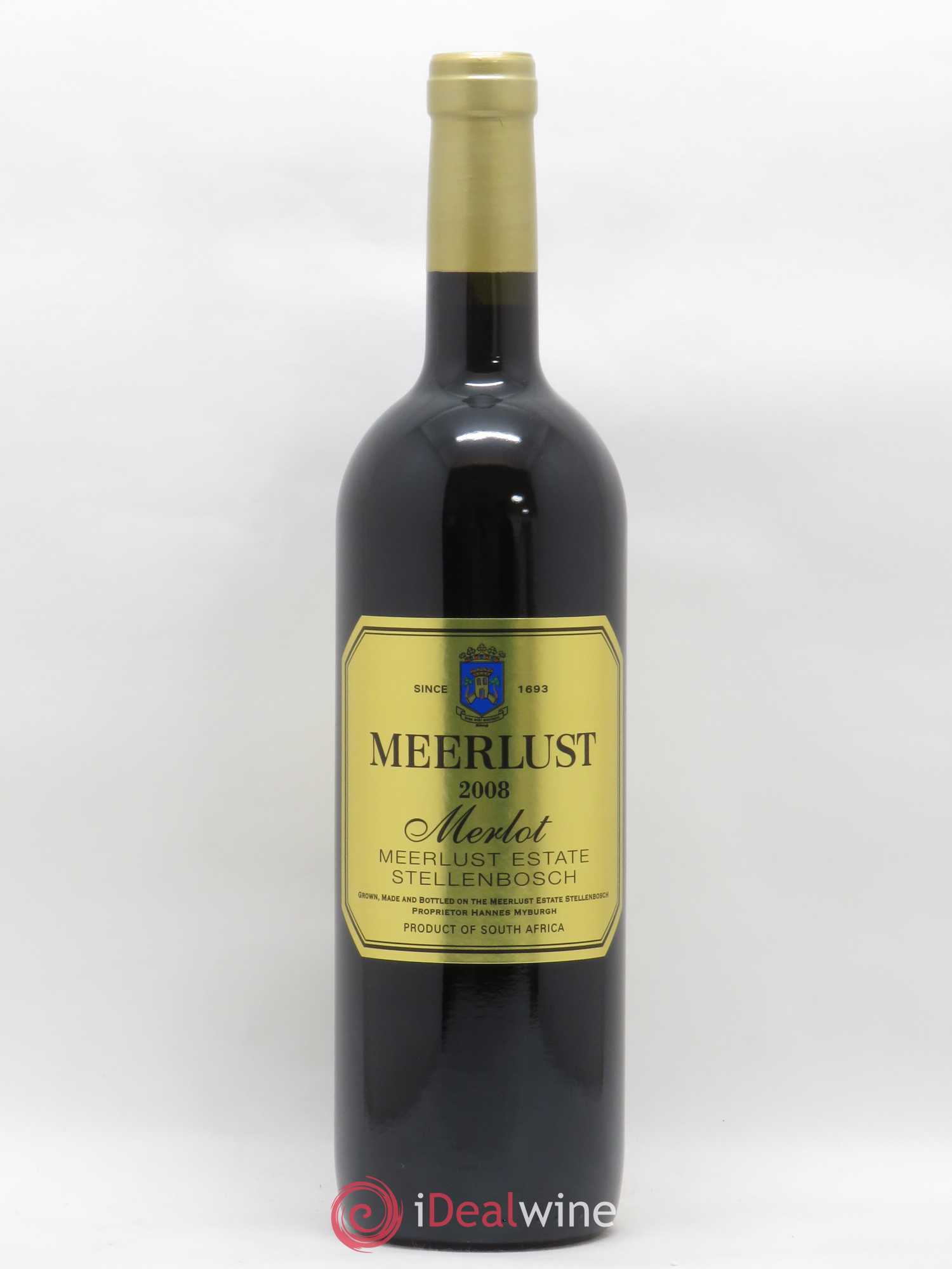 Afrique du Sud Stellenbosch Merlot Meerlust Estate 2008 - Posten von 1 Flasche - 0