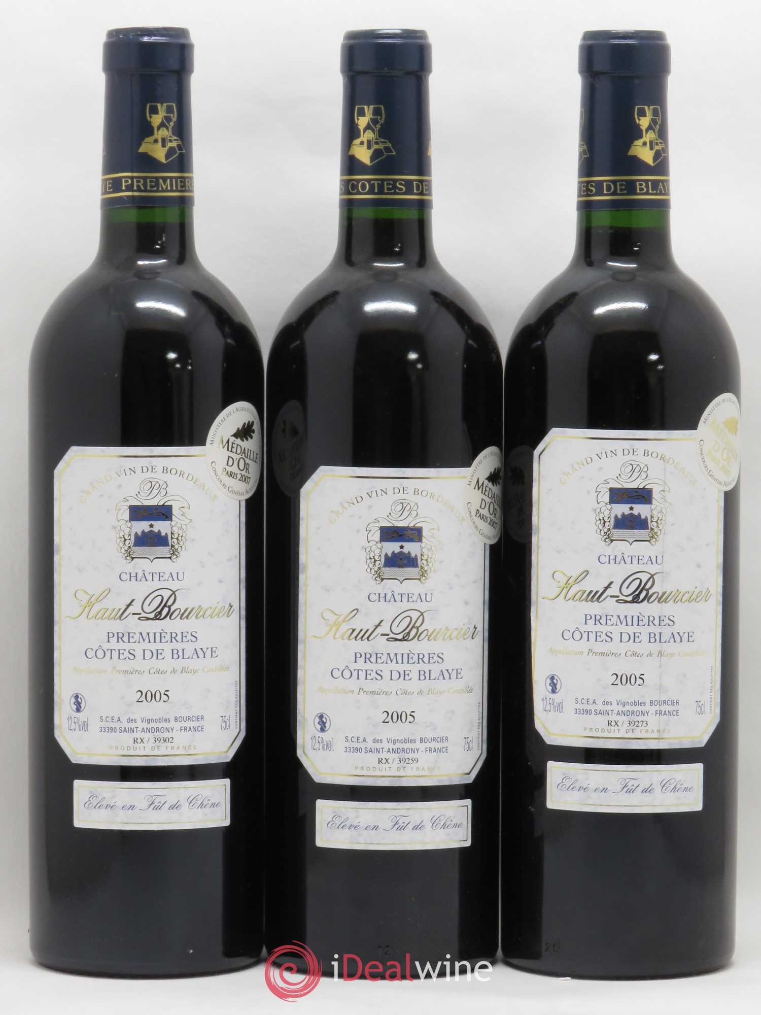 Premières-Côtes-de-Blaye (Blaye-Côtes-de-Bordeaux) Château Haut Bourcier (no reserve) 2005 - Lot of 12 bottles - 2