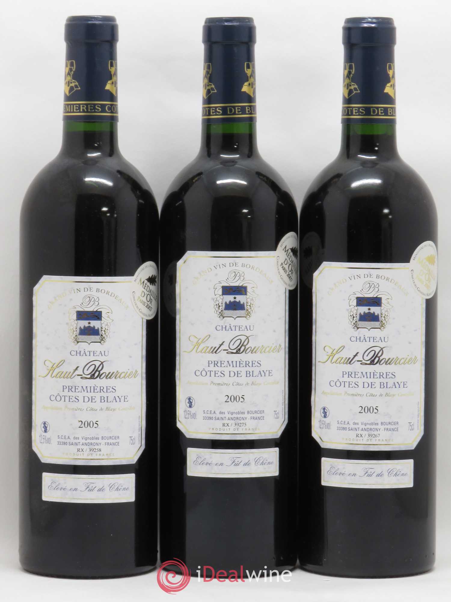 Premières-Côtes-de-Blaye (Blaye-Côtes-de-Bordeaux) Château Haut Bourcier (no reserve) 2005 - Lot of 12 bottles - 3