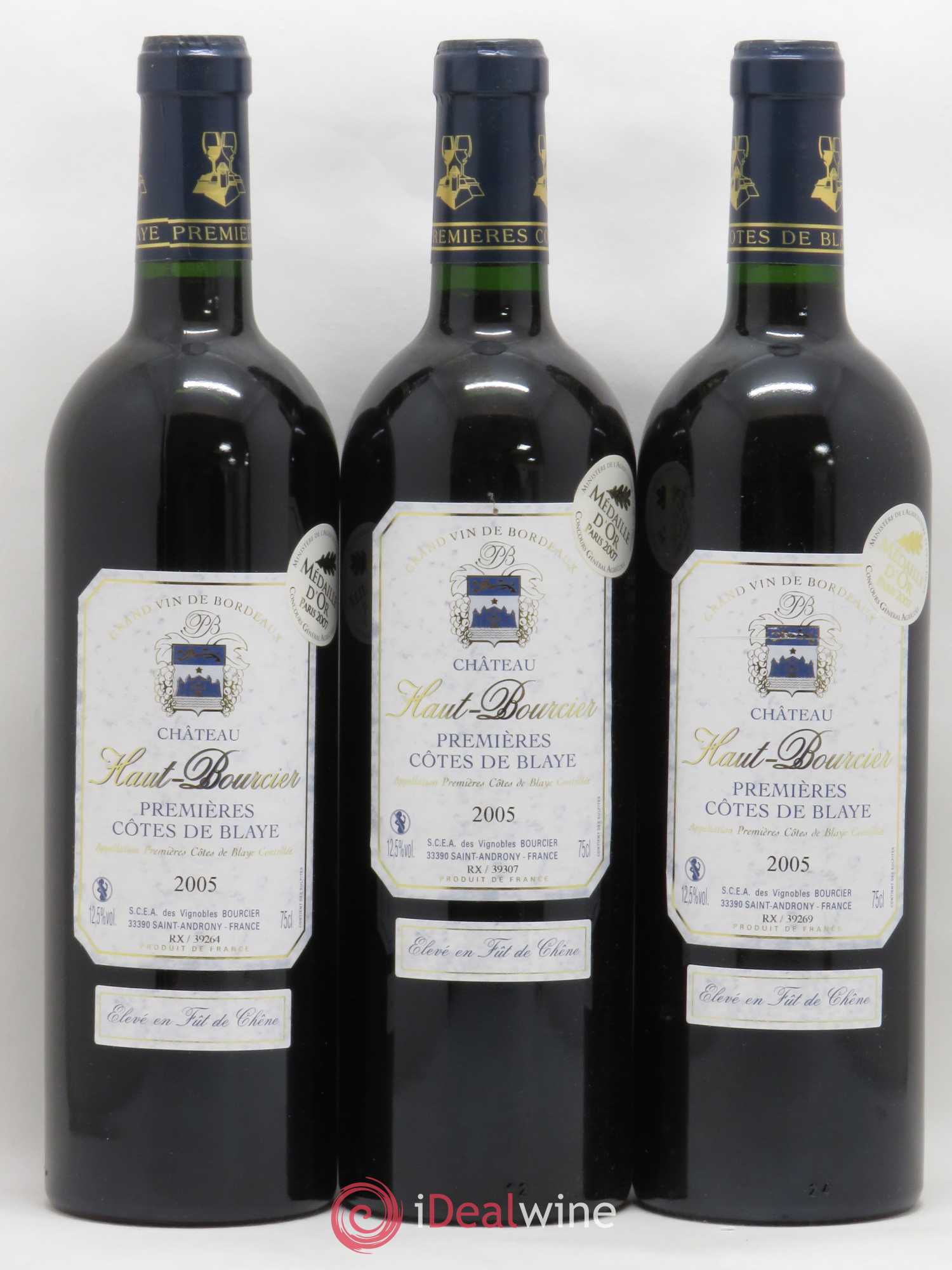 Premières-Côtes-de-Blaye (Blaye-Côtes-de-Bordeaux) Château Haut Bourcier (no reserve) 2005 - Lot of 12 bottles - 4