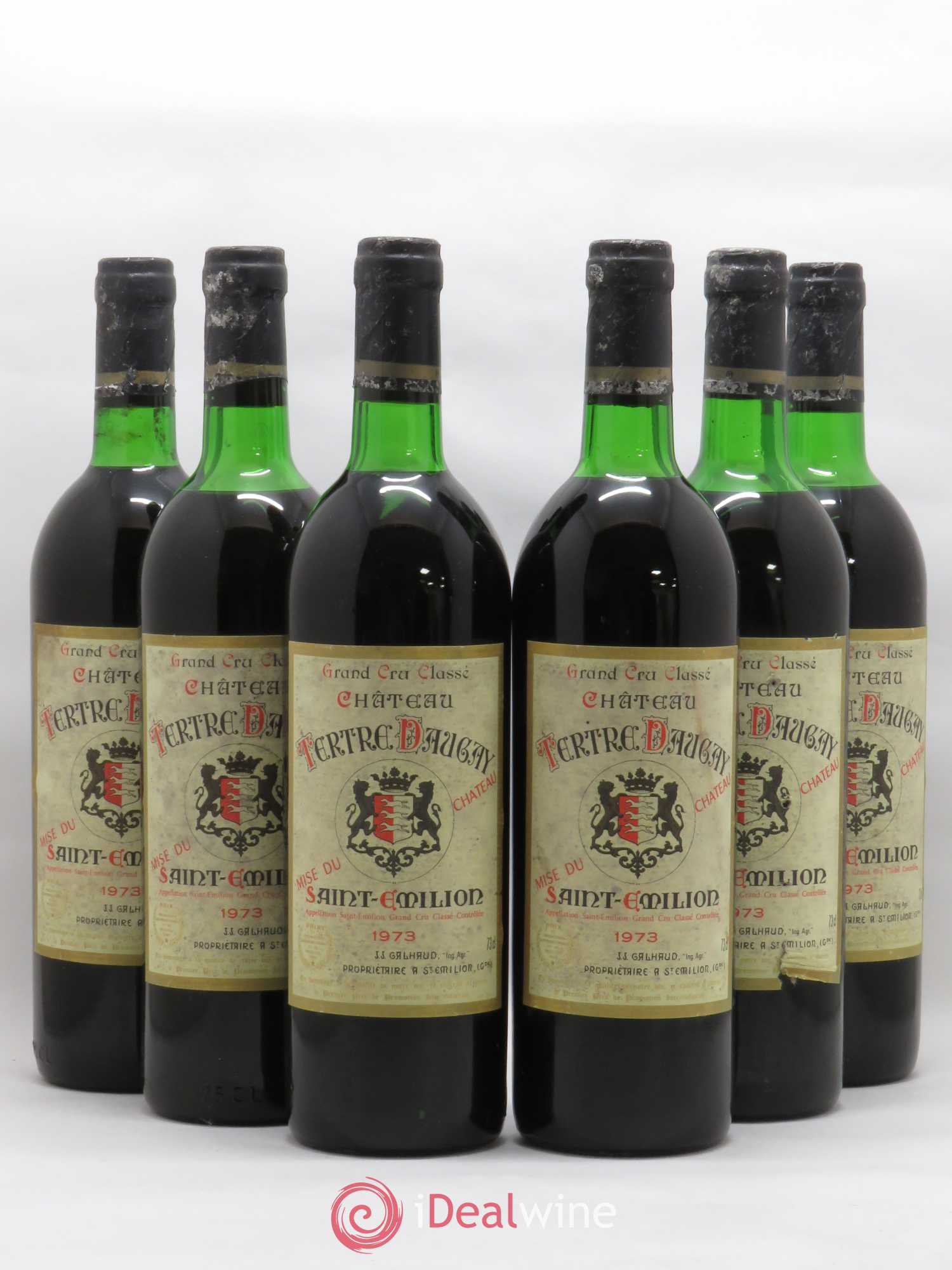 Château Tertre Daugay Grand Cru Classé 1973 - Lot de 6 bouteilles - 0