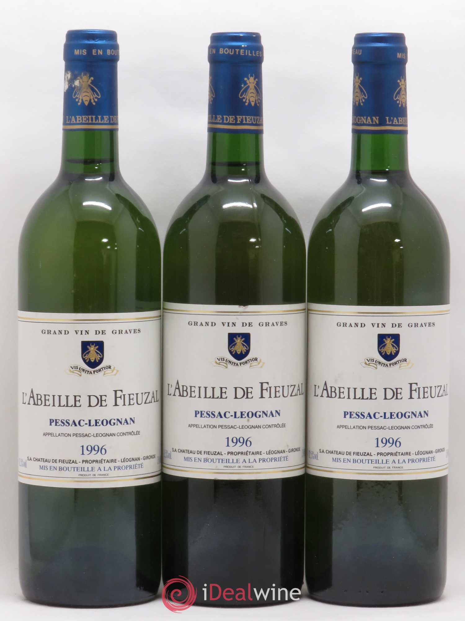 Abeille de Fieuzal Second Vin (sans prix de réserve) 1996 - Lot de 6 bouteilles - 1
