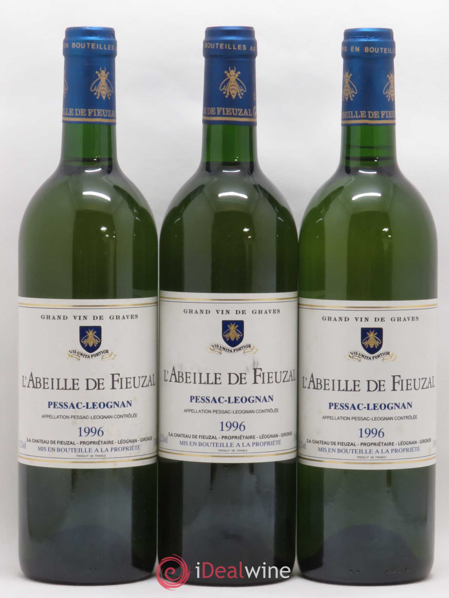 Abeille de Fieuzal Second Vin (sans prix de réserve) 1996 - Lot de 6 bouteilles - 2