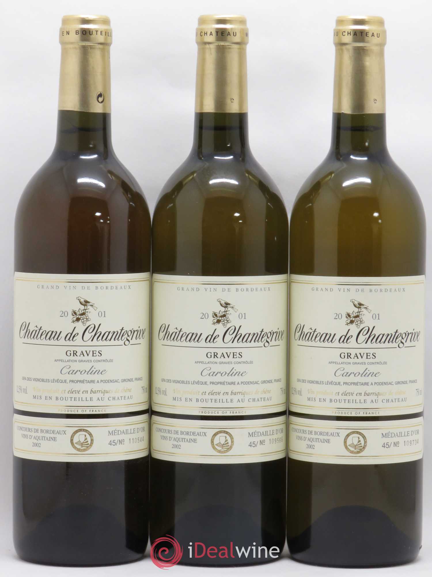 Château de Chantegrive Cuvée Caroline 2001 - Lot de 12 bouteilles - 3