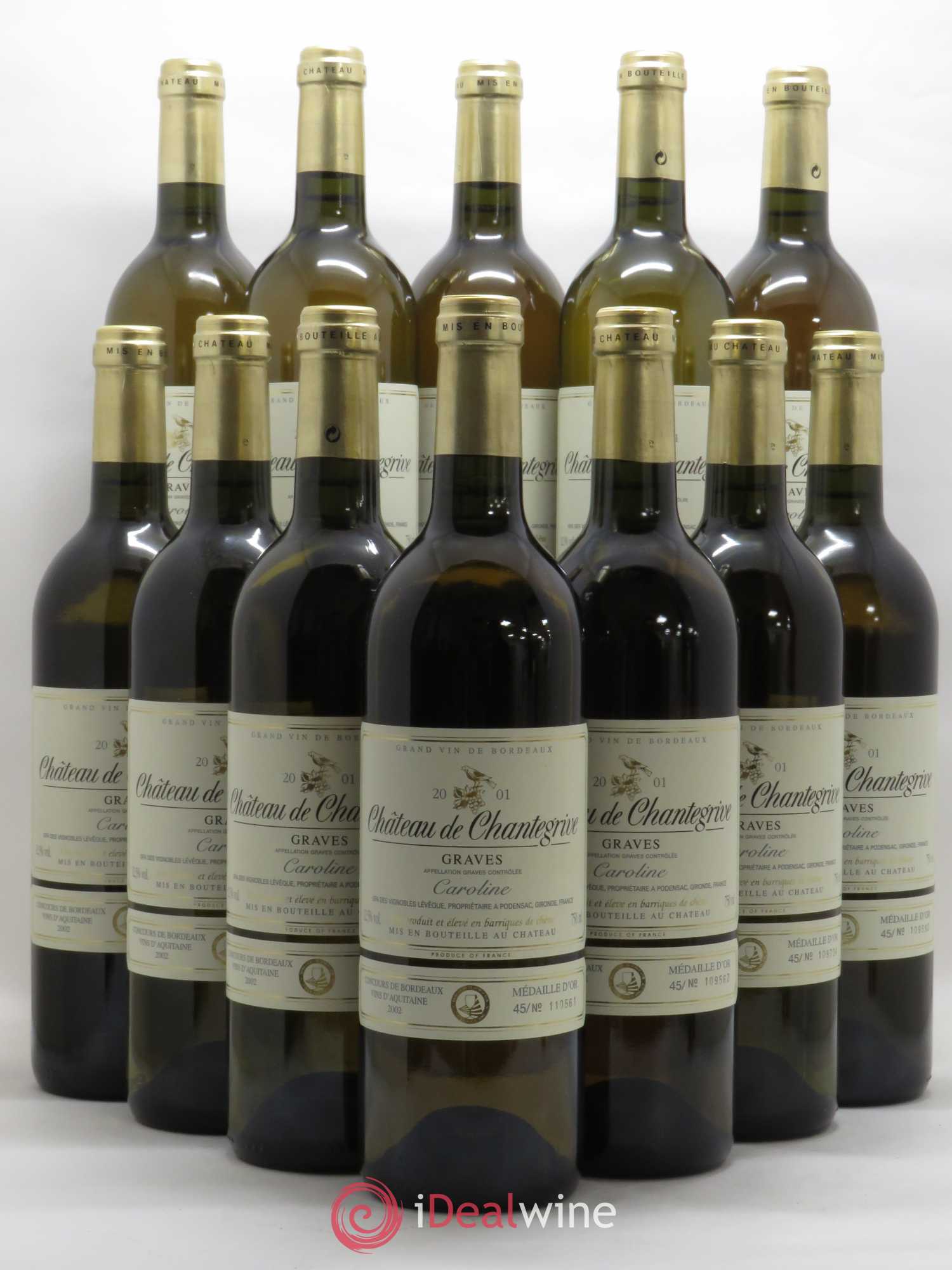 Château de Chantegrive Cuvée Caroline 2001 - Lot de 12 bouteilles - 0