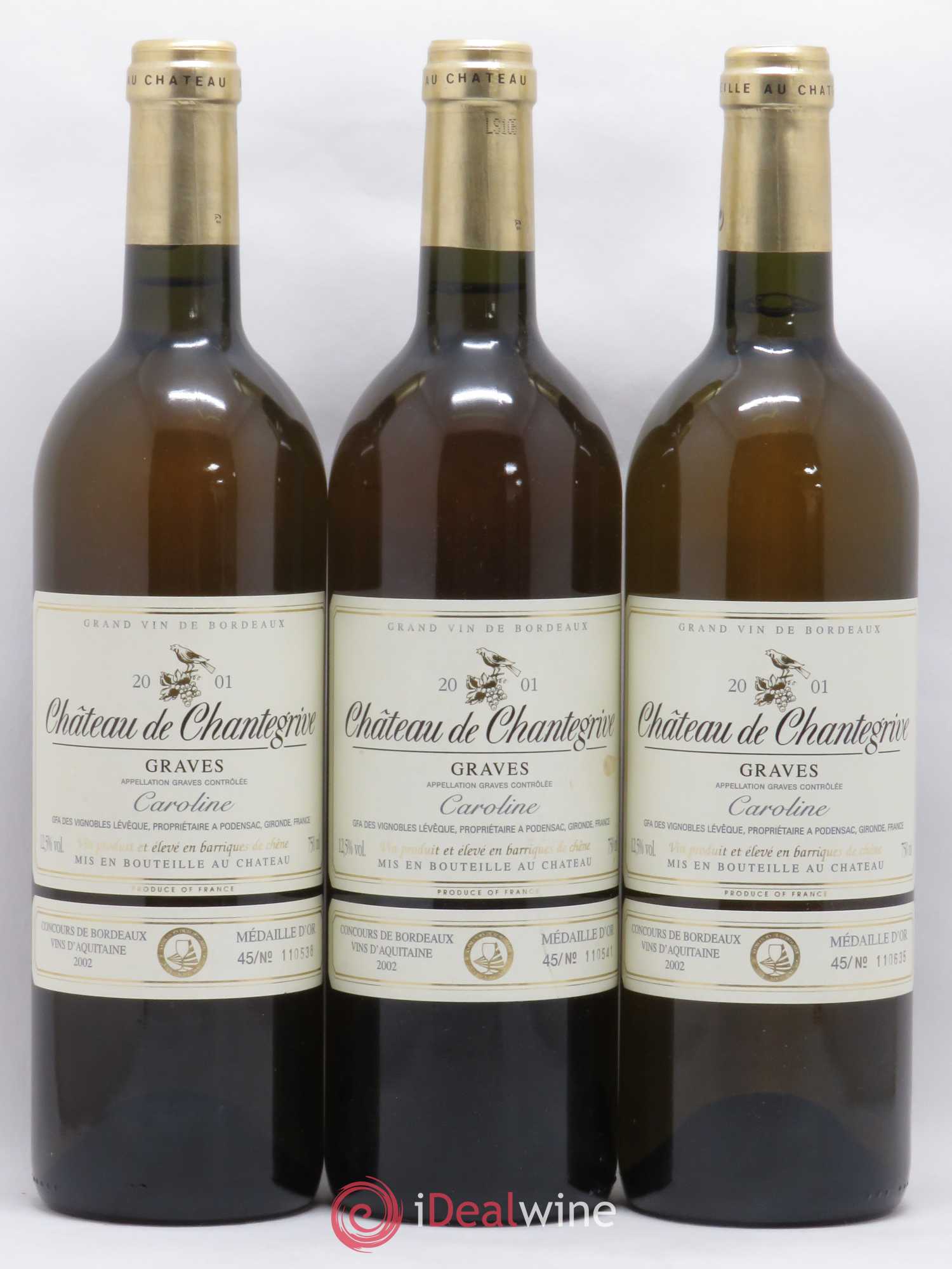 Château de Chantegrive Cuvée Caroline 2001 - Lot de 6 bouteilles - 2
