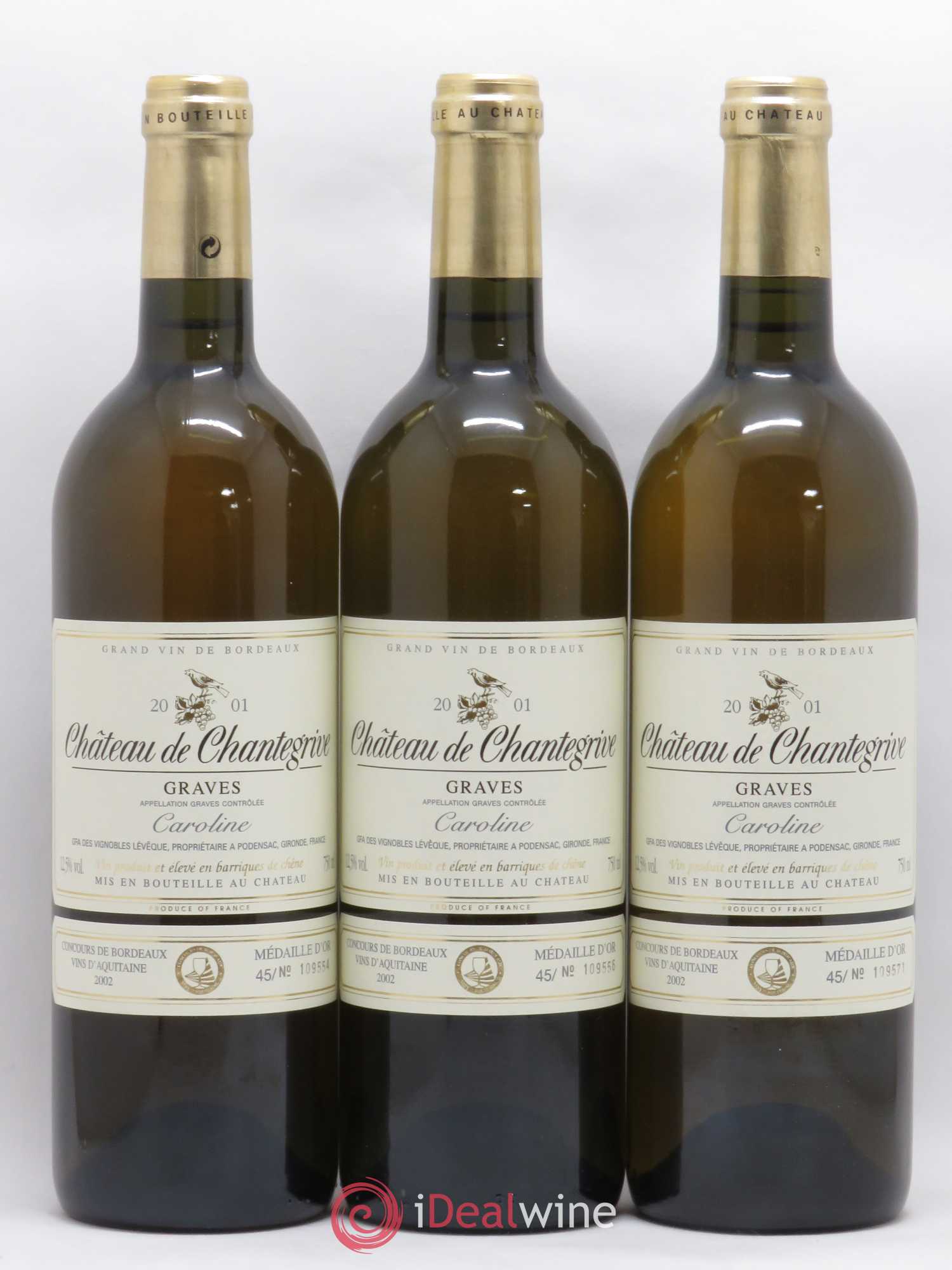 Château de Chantegrive Cuvée Caroline 2001 - Lot de 6 bouteilles - 2