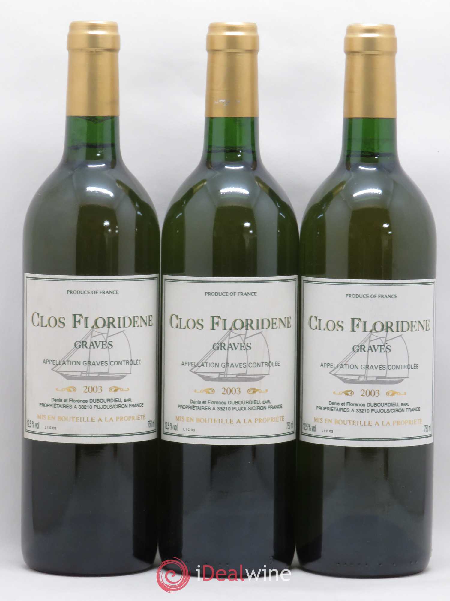 Clos Floridène (sans prix de réserve) 2003 - Lot de 12 bouteilles - 2