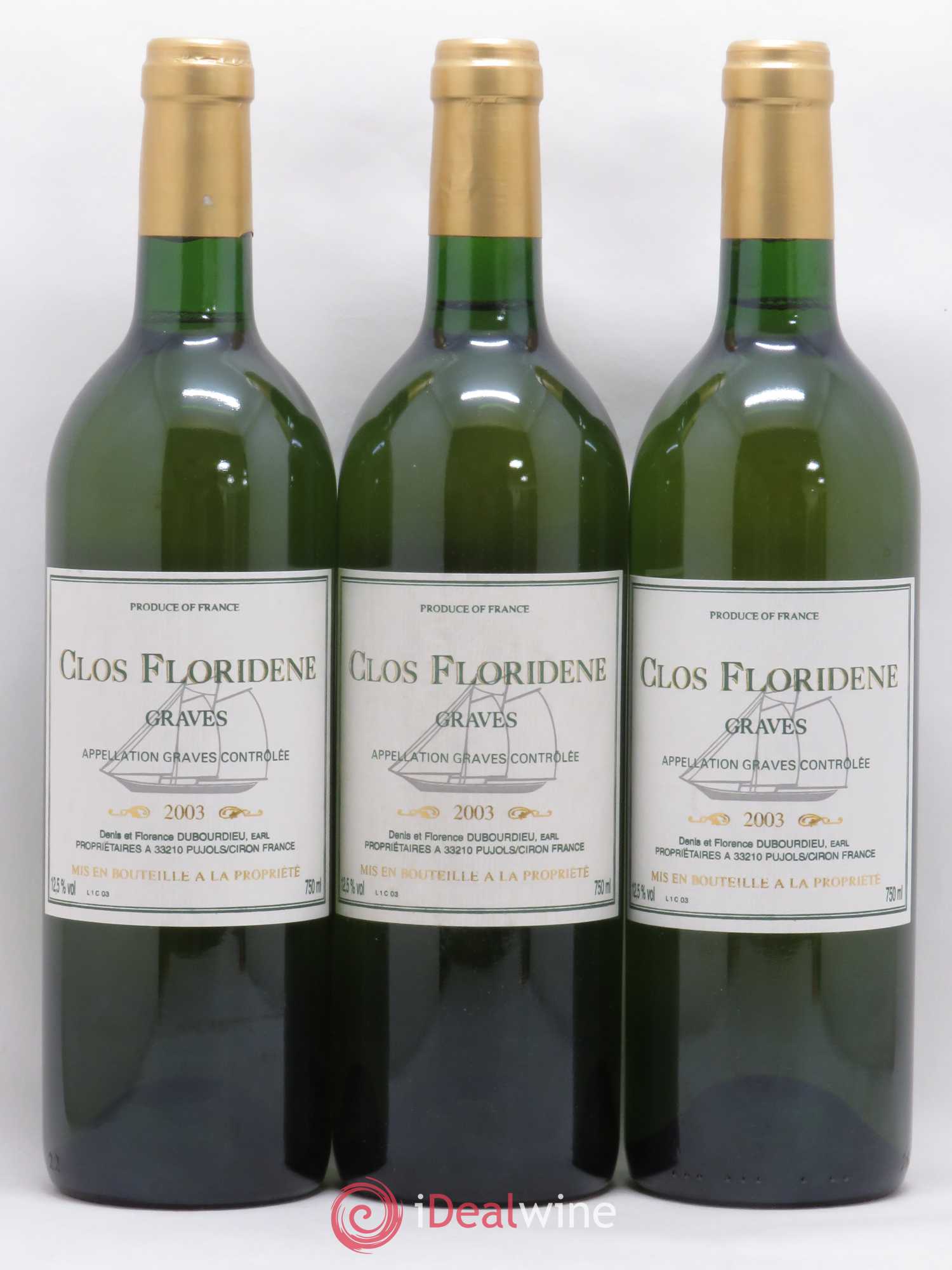 Clos Floridène (sans prix de réserve) 2003 - Lot de 12 bouteilles - 4