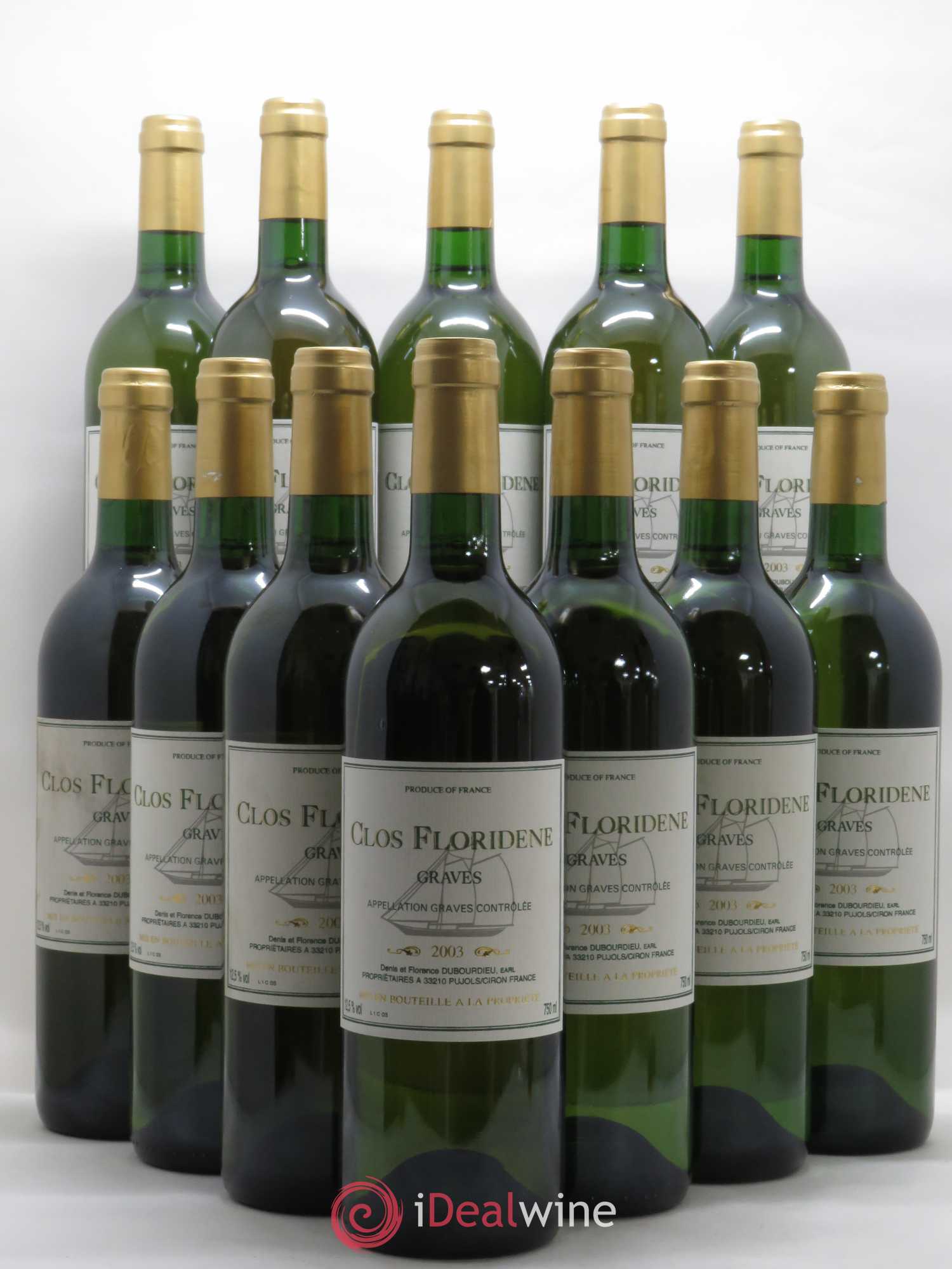 Clos Floridène (sans prix de réserve) 2003 - Lot de 12 bouteilles - 0