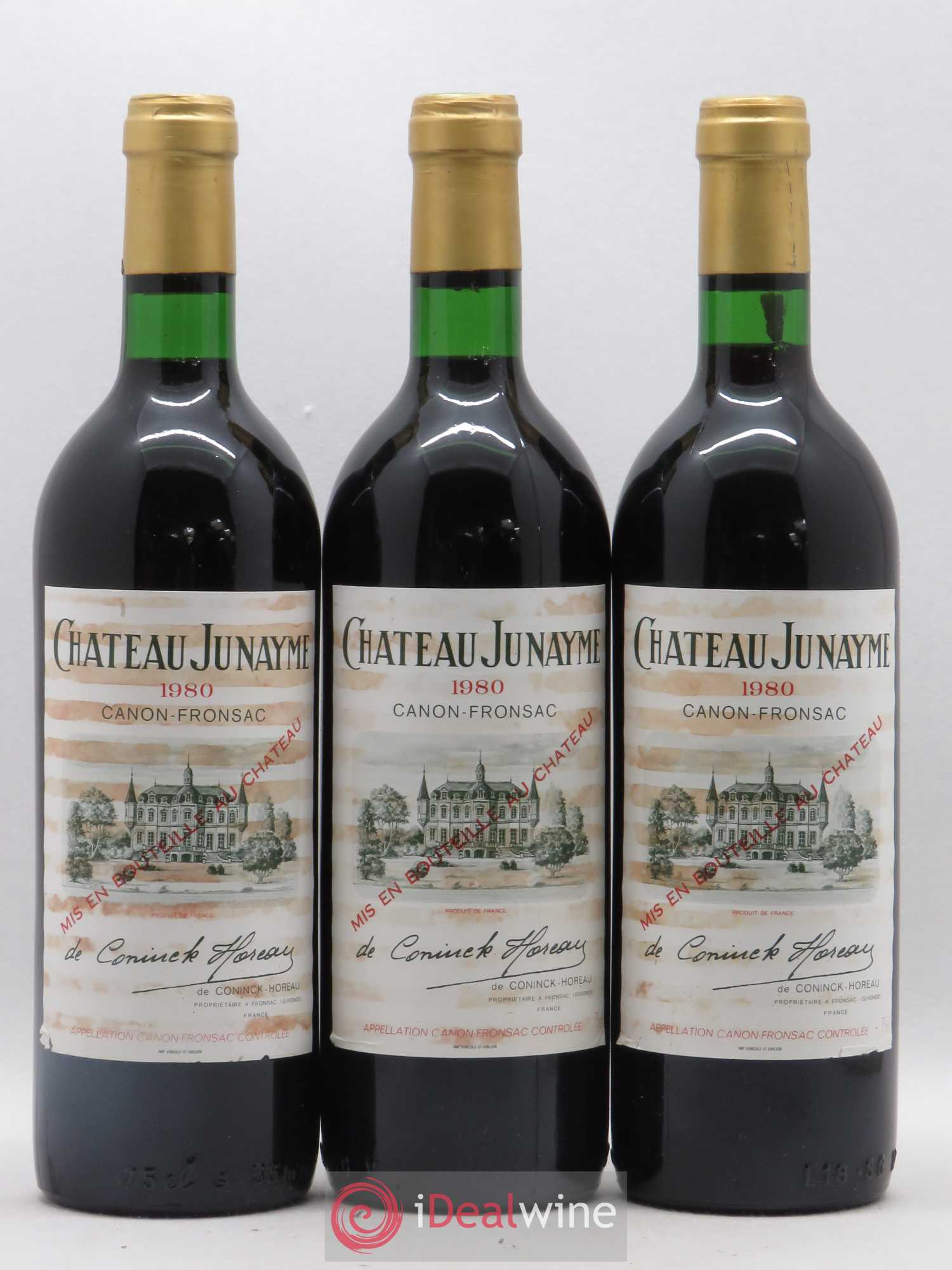 Canon-Fronsac Château Junayme (sans prix de réserve) 1980 - Posten von 3 Flaschen - 0