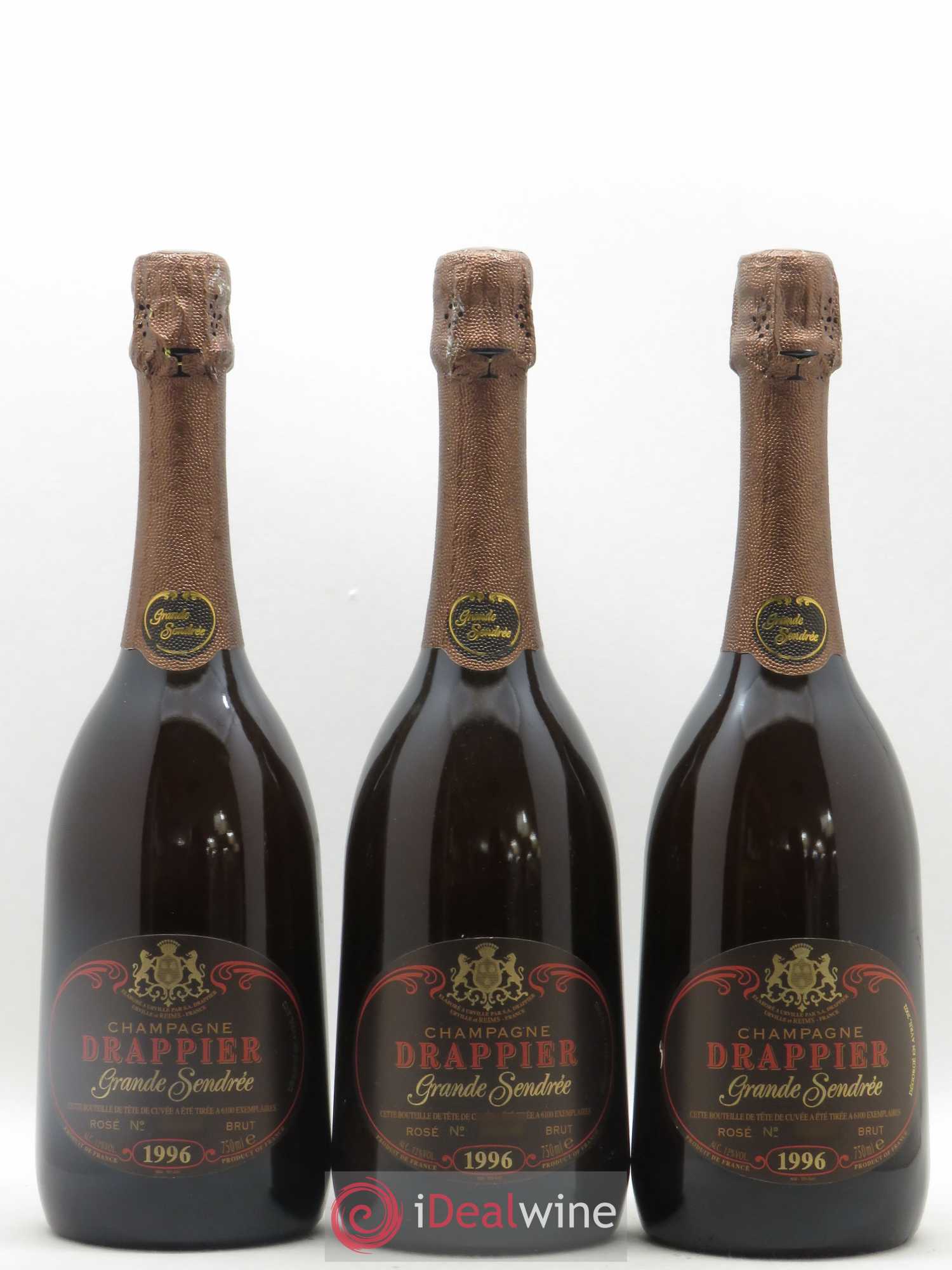 Grande Sendrée Drappier 1996 - Lot de 3 bouteilles - 0