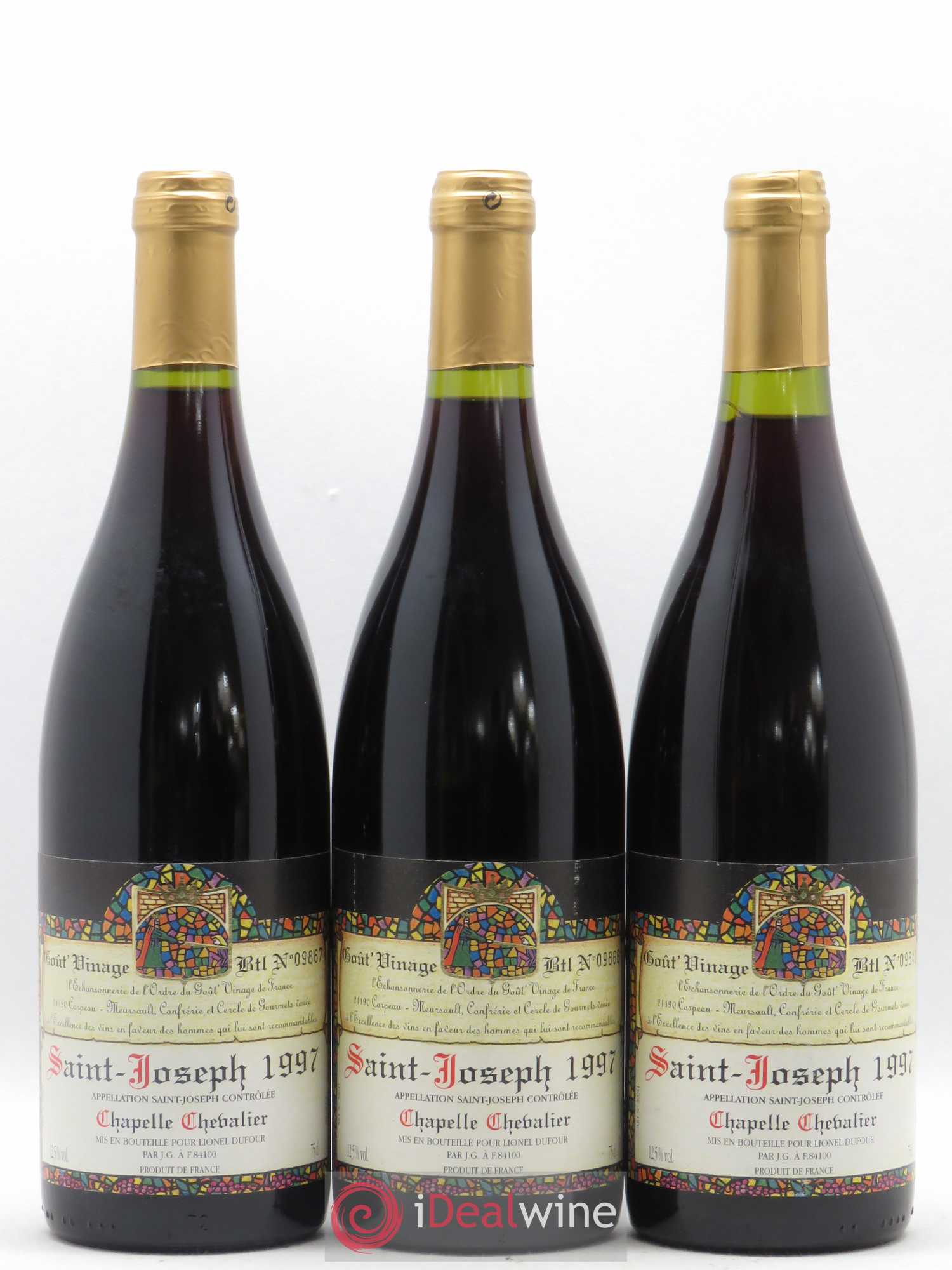Saint-Joseph Chapelle Chevalier Gout Vinage 1997 - Posten von 3 Flaschen - 0