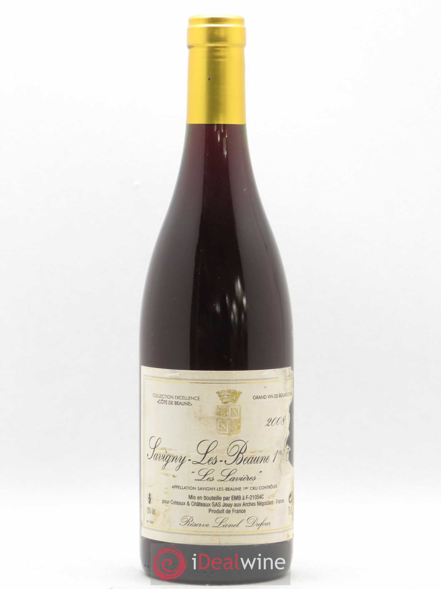Savigny-lès-Beaune 1er Cru Les Lavières Réserve Lionel Dufour 2008 - Posten von 1 Flasche - 0