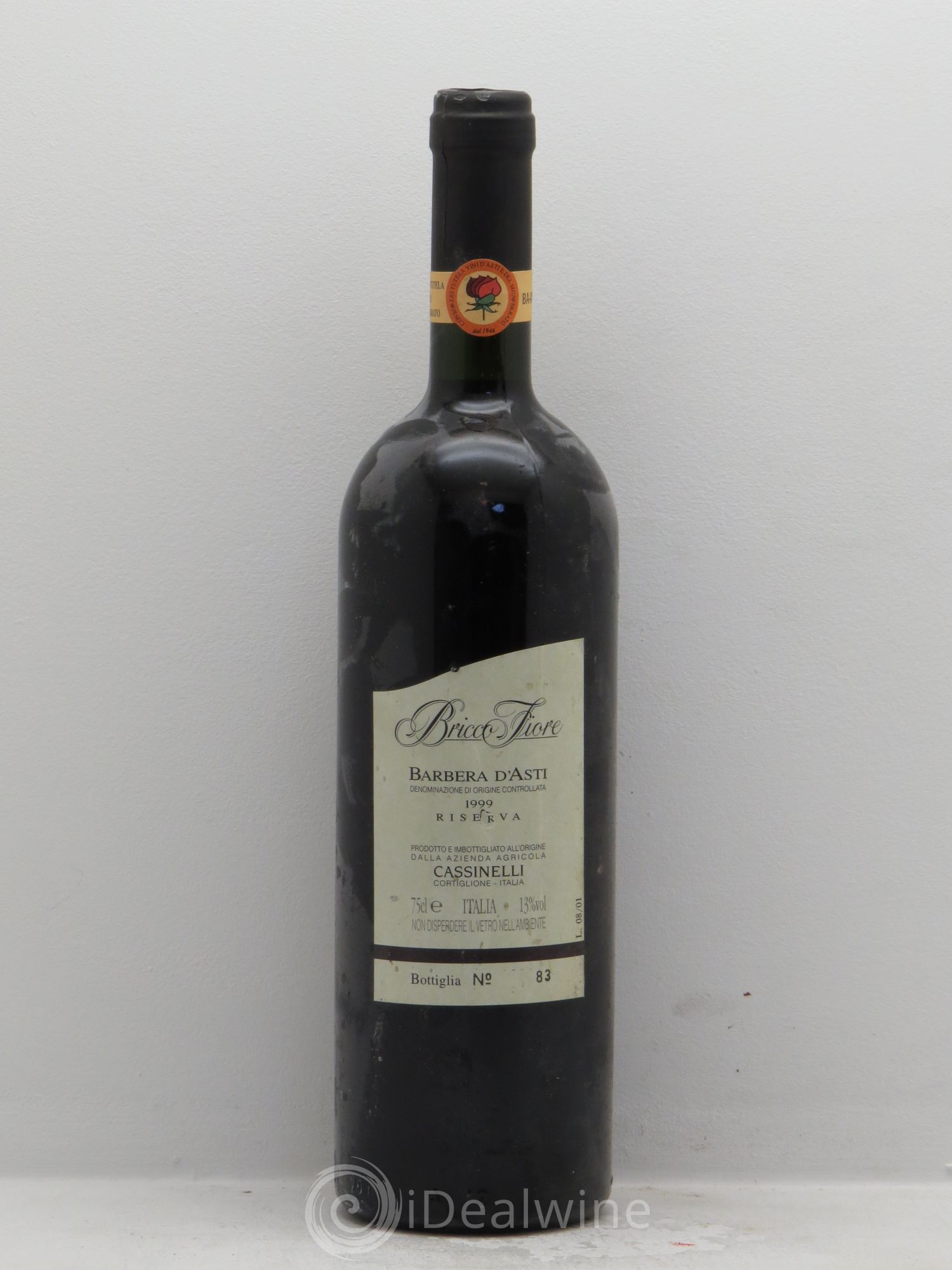 Italie Barbera d'Asti Bricco Fiore Riserva (sans prix de réserve) 1999 - Posten von 1 Flasche - 0