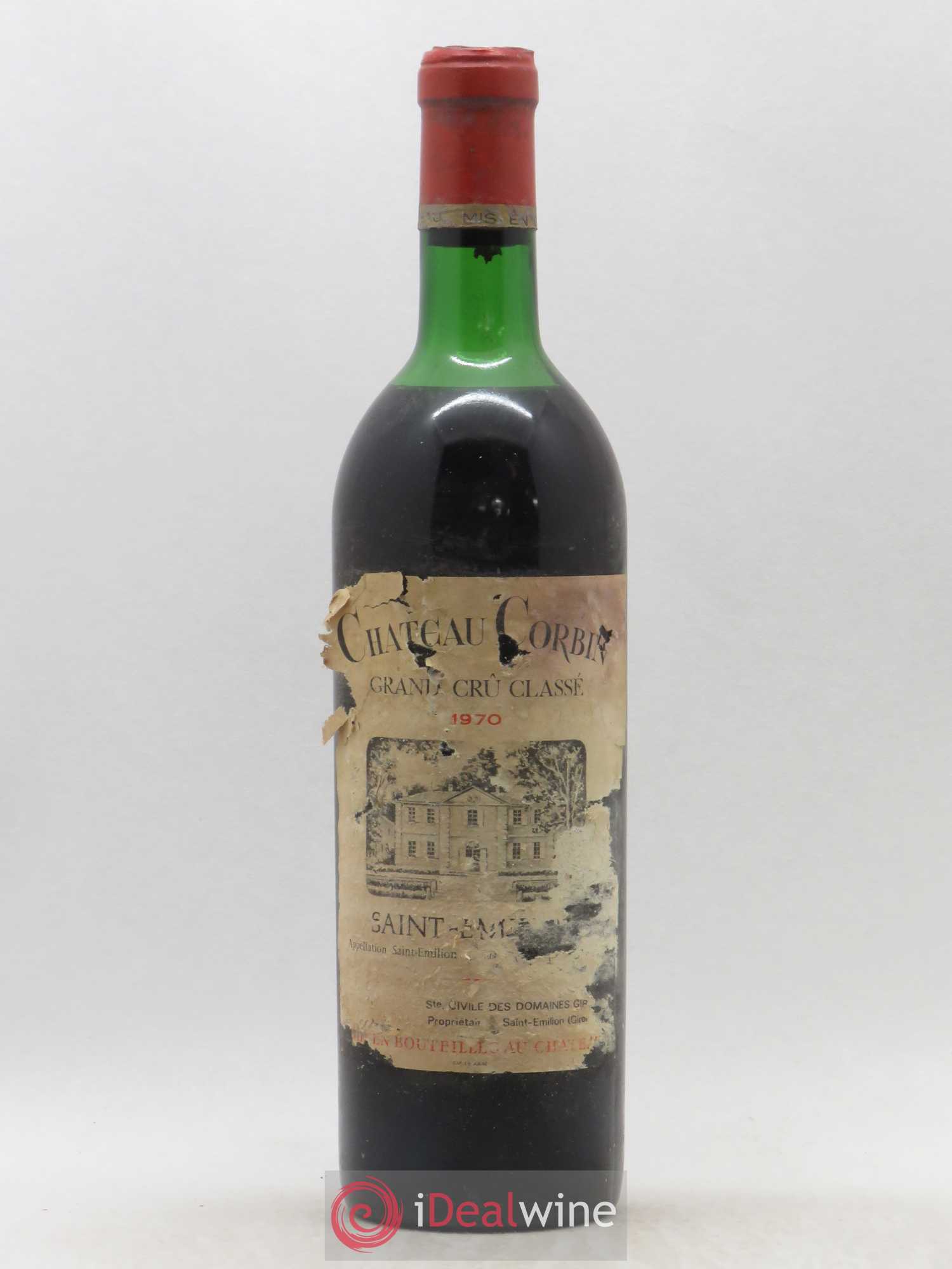 Château Corbin Grand Cru Classé 1970 - Lot de 1 bouteille - 0