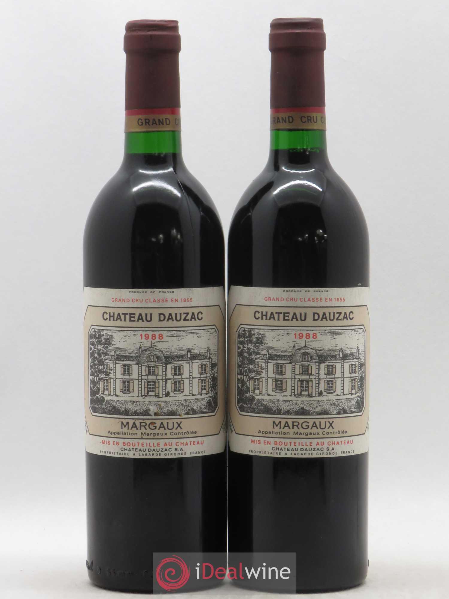 Château Dauzac 5ème Grand Cru Classé 1988 - Lot de 2 bouteilles - 0
