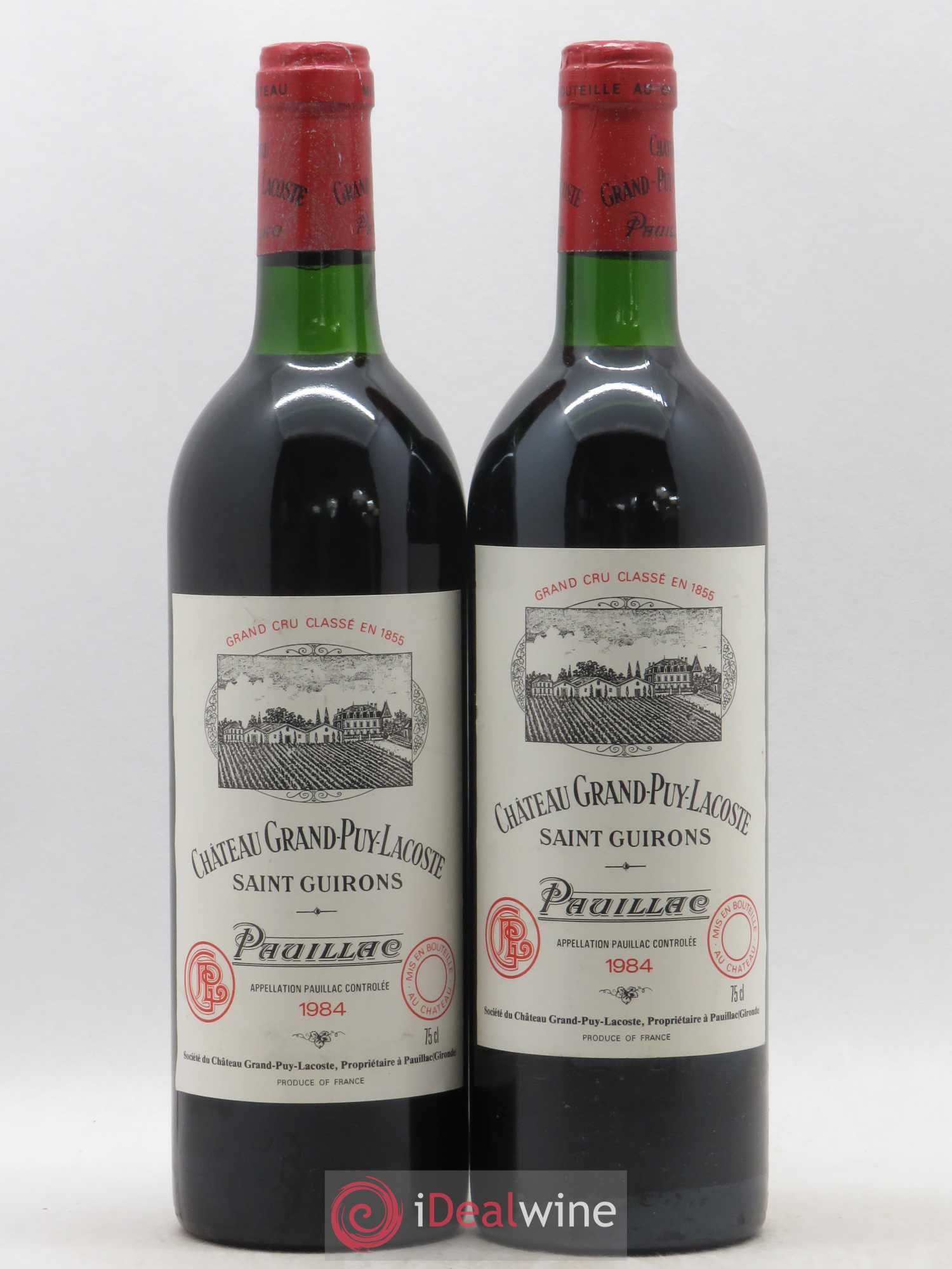 Château Grand Puy Lacoste 5ème Grand Cru Classé 1984 - Lot de 2 bouteilles - 0