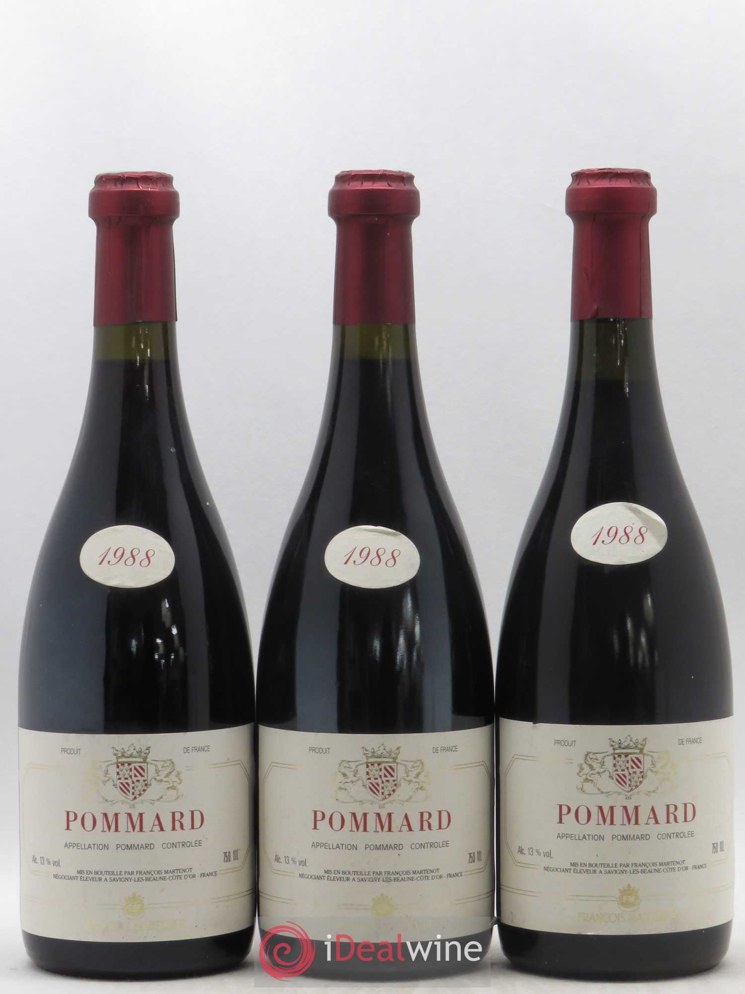 Pommard Domaine Francois Martenot 1988 - Posten von 3 Flaschen - 0