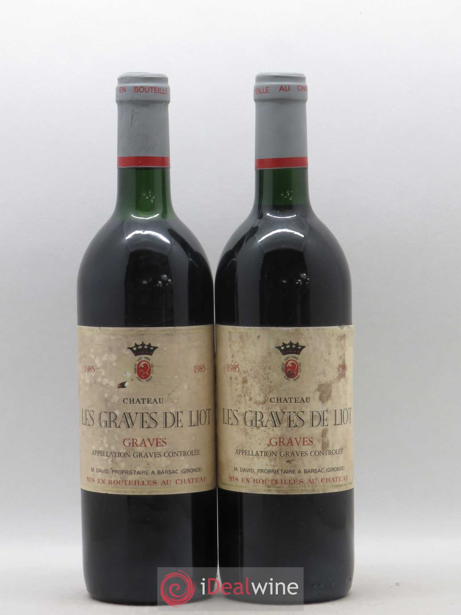 Graves Les Graves De Liot (sans prix de réserve) 1985 - Posten von 2 Flaschen - 0