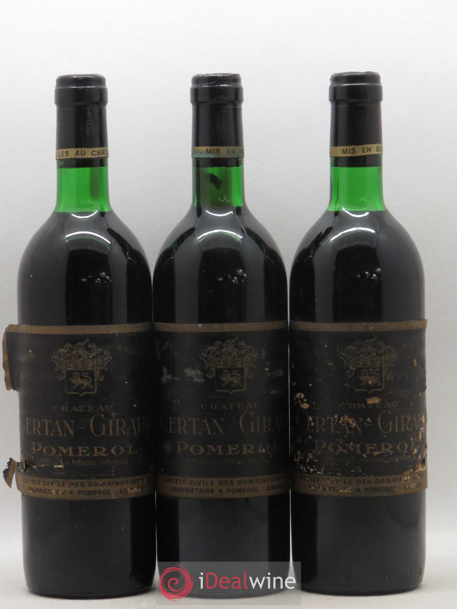 Château Certan Giraud 1976 - Lot de 3 bouteilles - 0