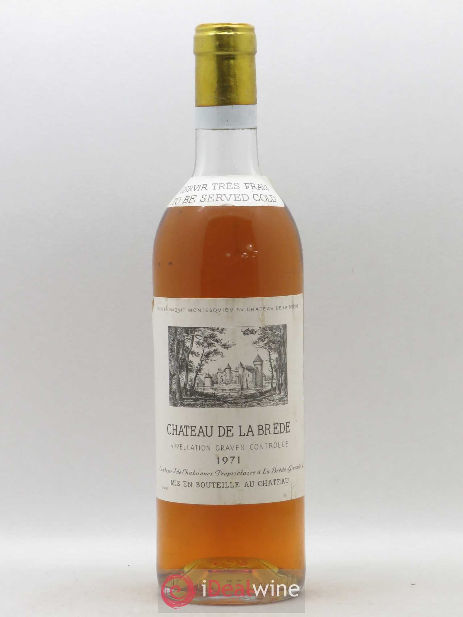 Graves Château de la Brède 1971 - Posten von 1 Flasche - 0