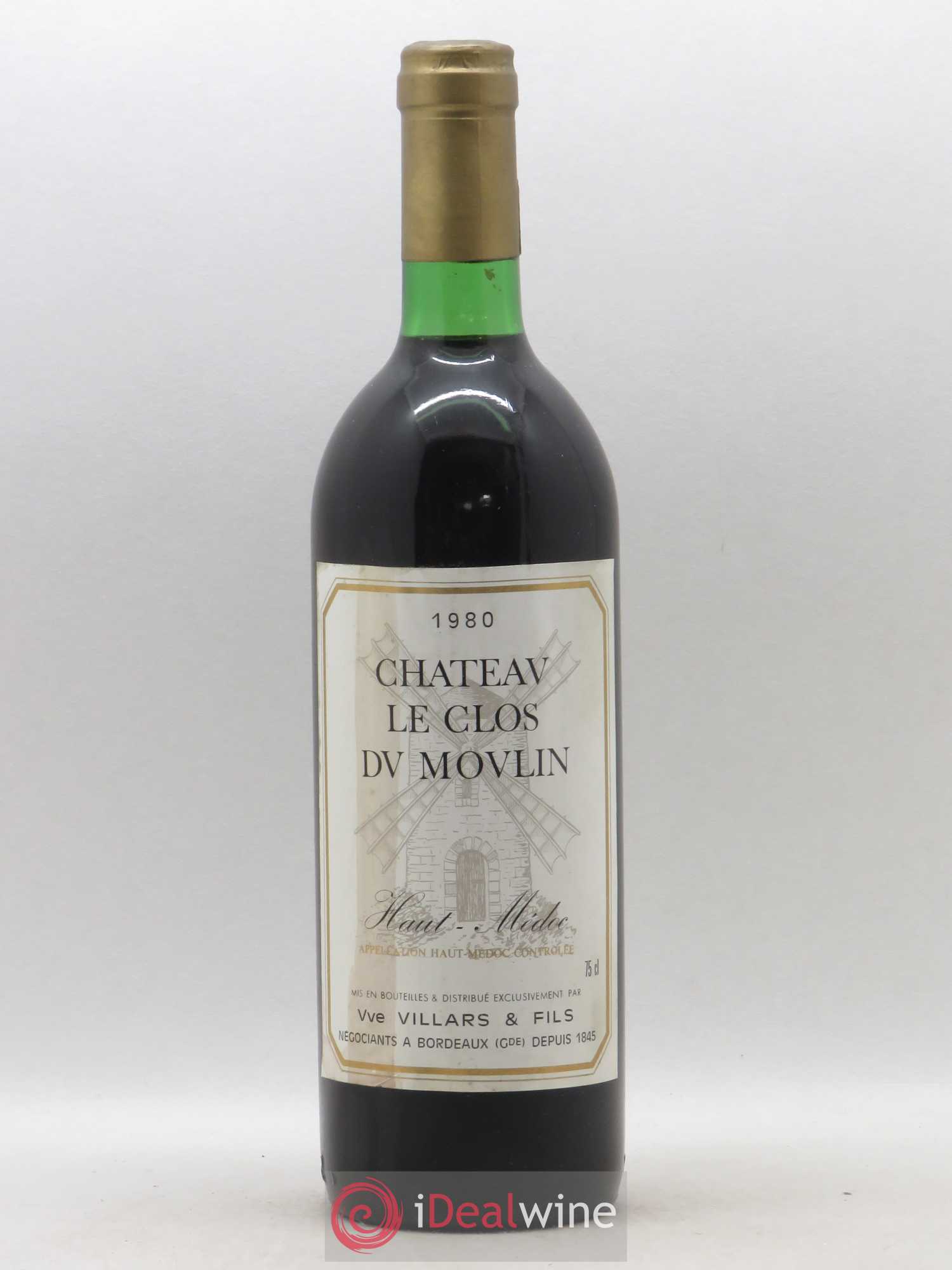 Haut Médoc Château le Clos du Moulin 1980 - Posten von 1 Flasche - 0