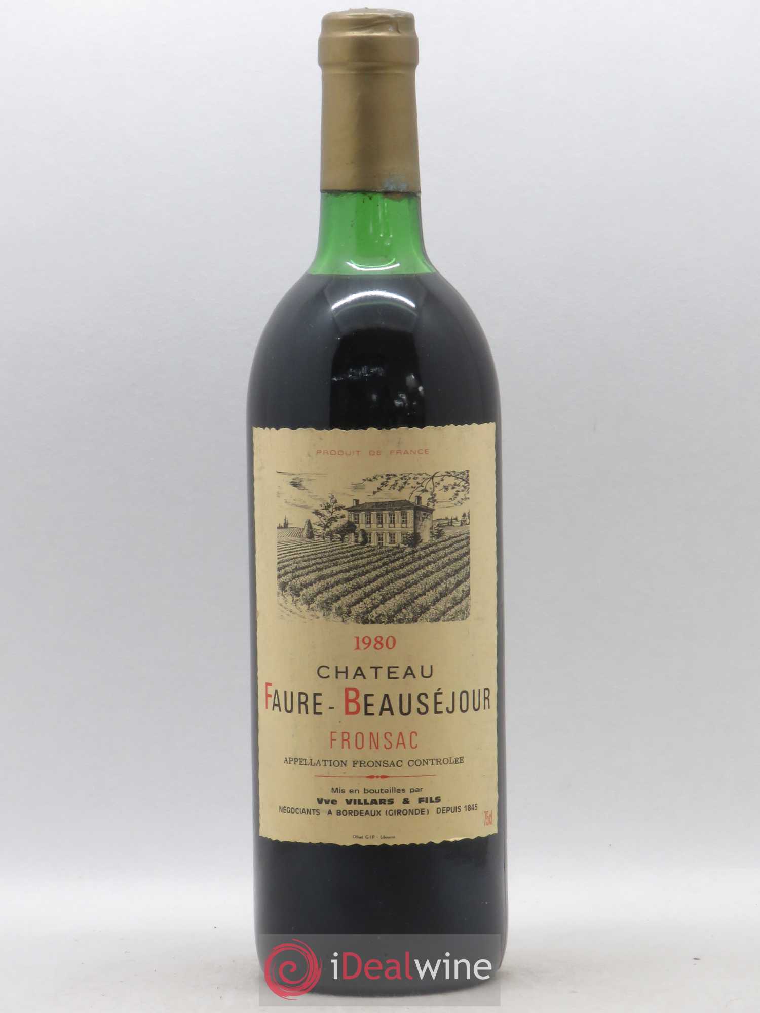 Fronsac Château Faure Beausejour 1980 - Posten von 1 Flasche - 0