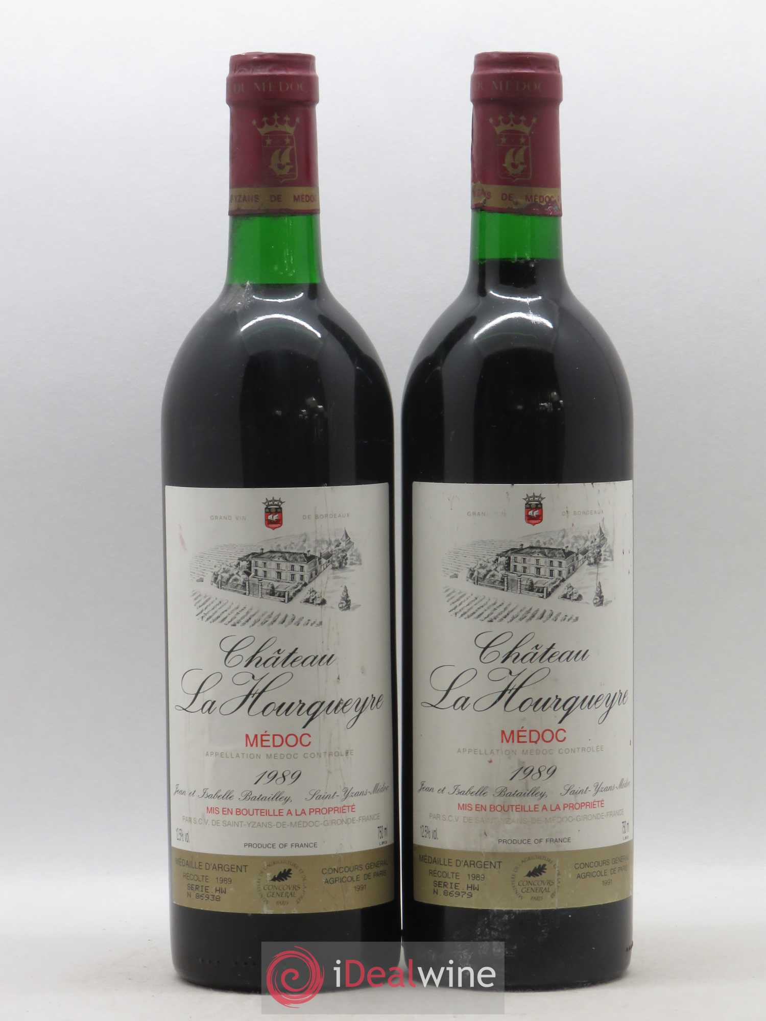 Médoc Château La Hourqueyre 1989 - Posten von 2 Flaschen - 0