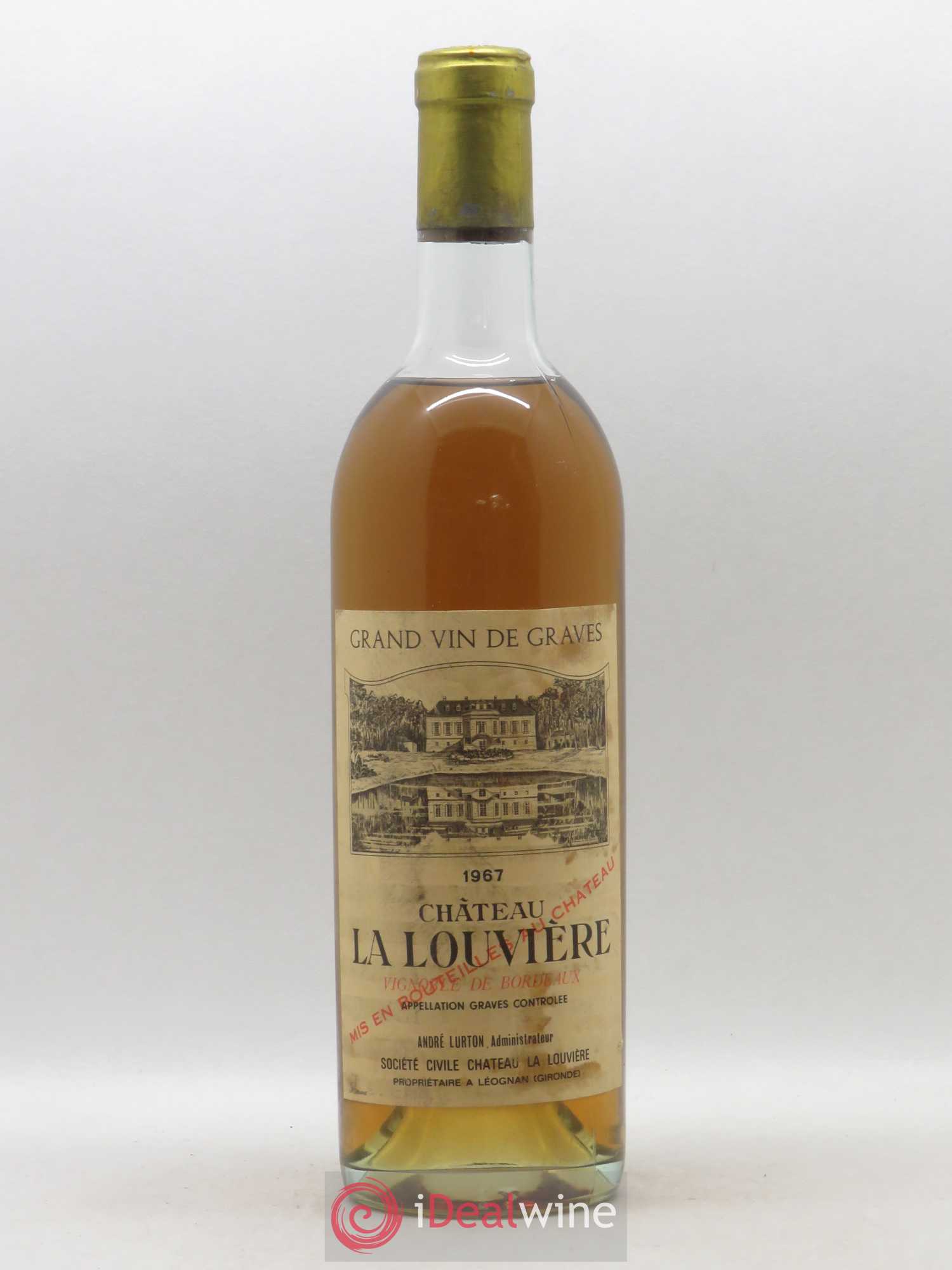 Château la Louvière 1967 - Lot de 1 bouteille - 0