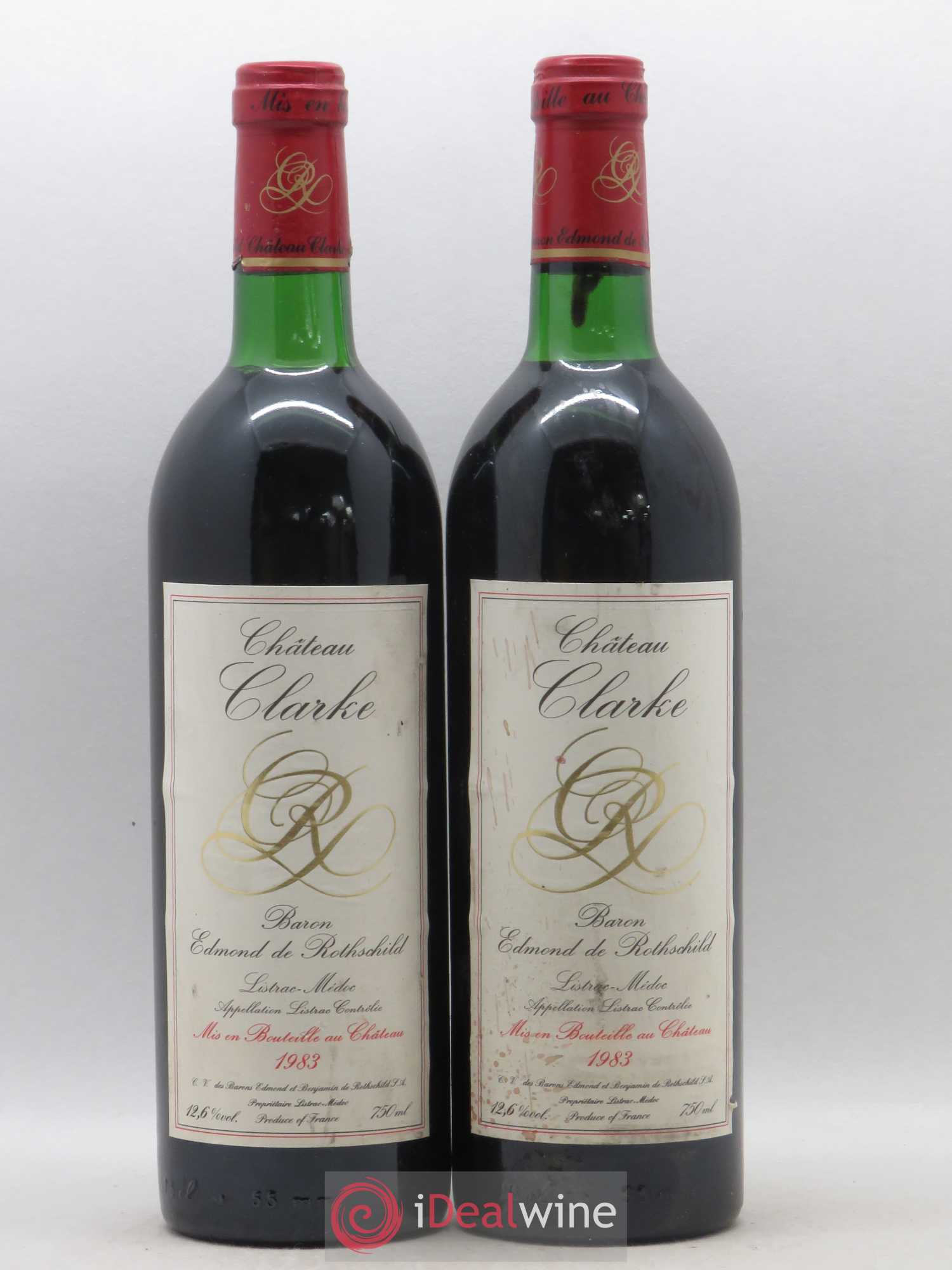 Château Clarke 1983 - Lot de 2 bouteilles - 0