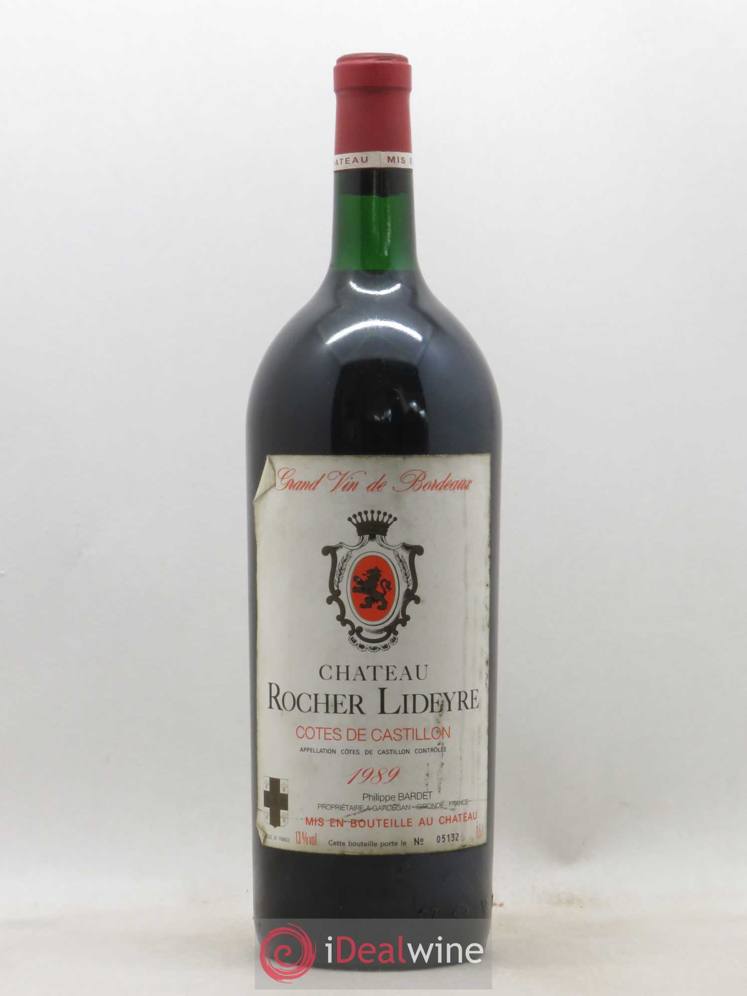 Castillon-Côtes-de-Bordeaux (Côtes-de-Castillon) Chateau Rocher Lideyre 1989 - Lot de 1 magnum - 0