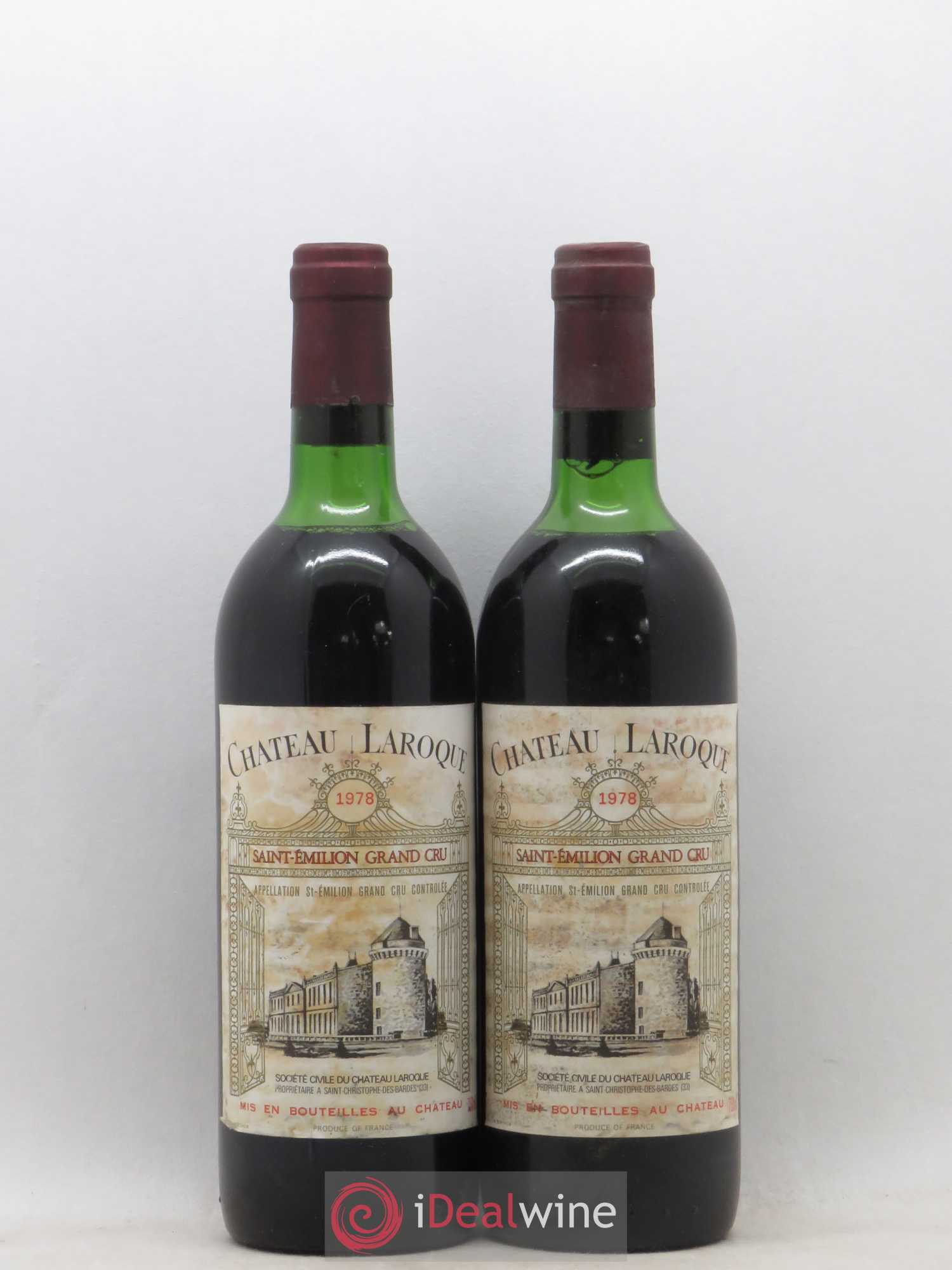 Château Laroque Grand Cru Classé 1978 - Lot de 2 bouteilles - 0
