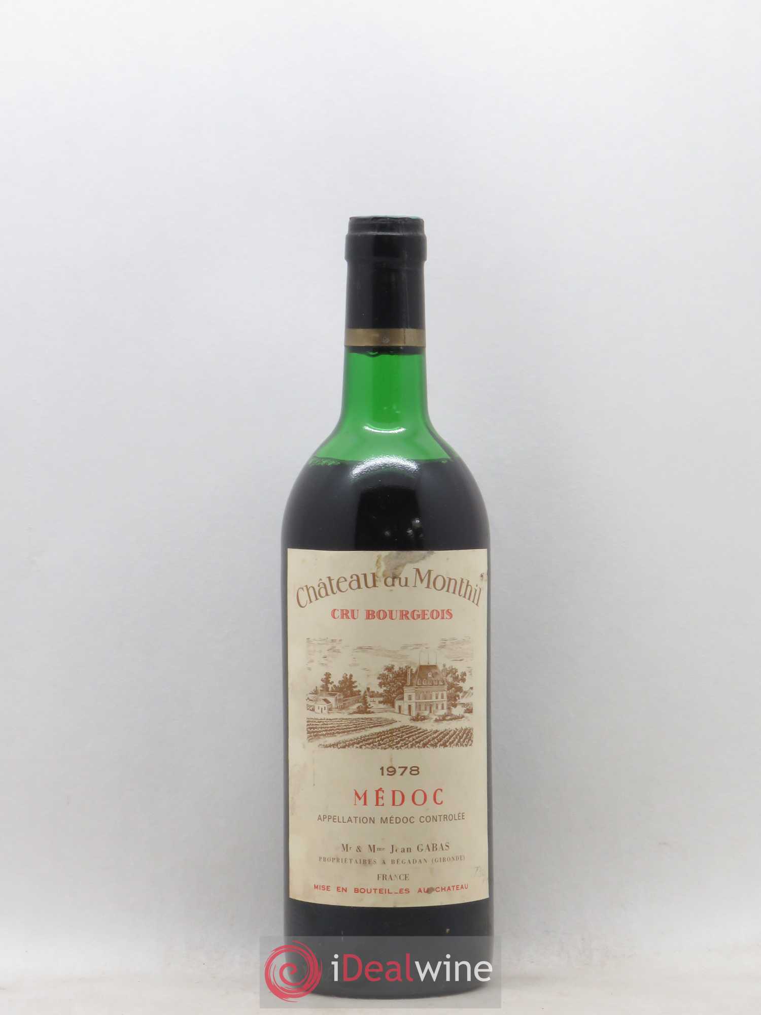 Château du Monthil Cru Bourgeois 1978 - Lot de 1 bouteille - 0