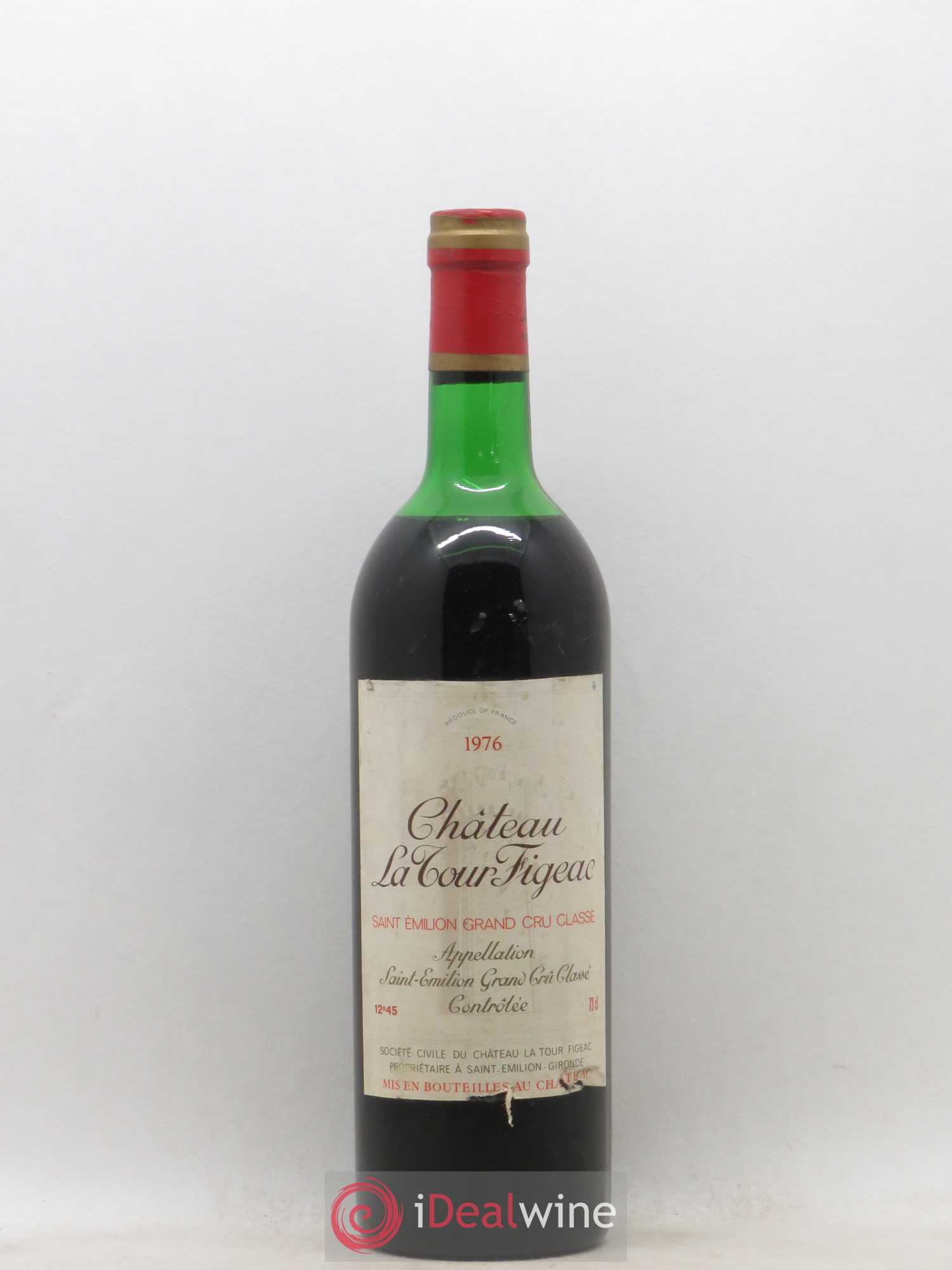 Château la Tour Figeac Grand Cru Classé 1976 - Lot de 1 bouteille - 0