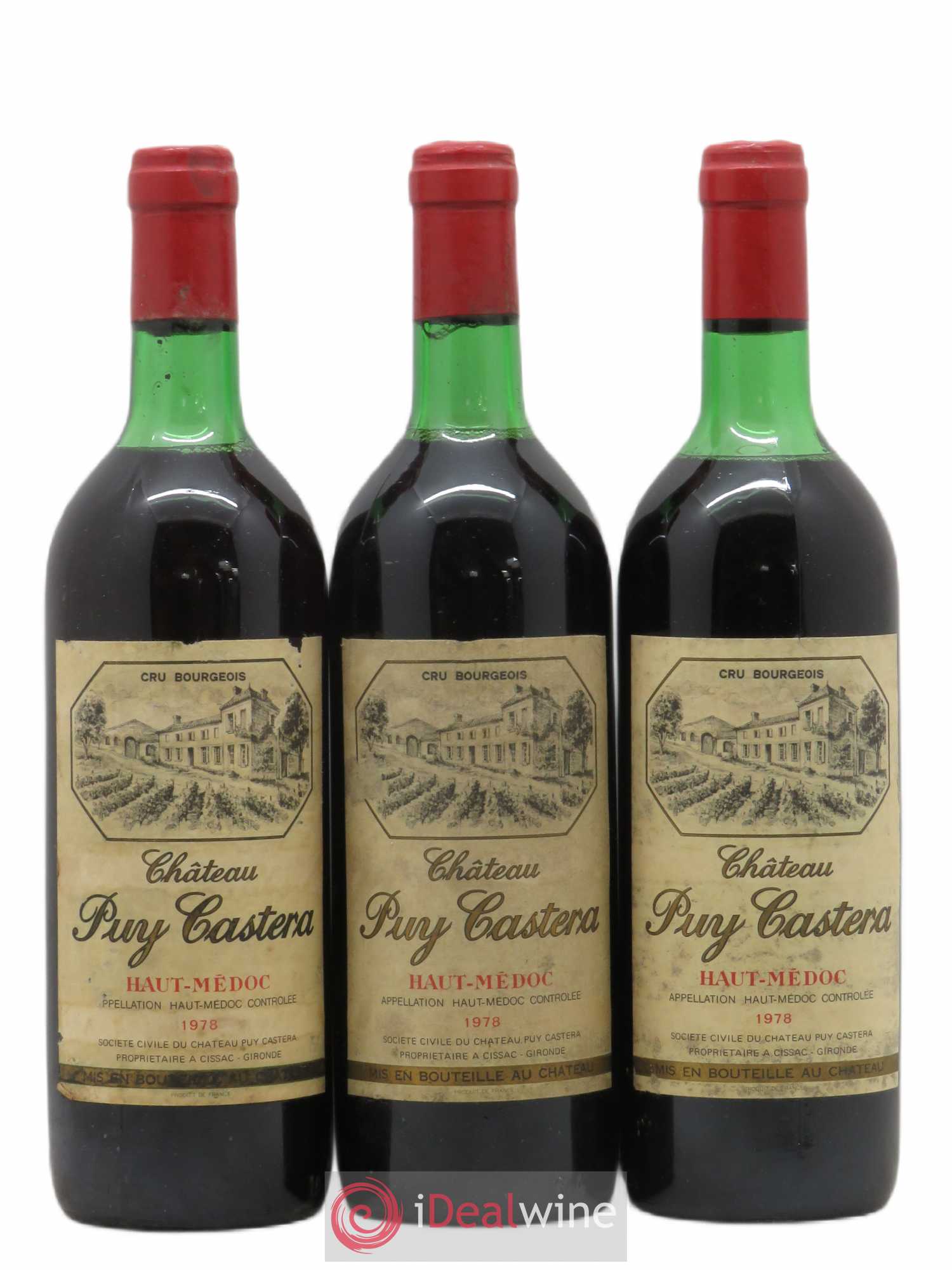 Château Puy Castera Cru Bourgeois (sans prix de réserve) 1978 - Lot de 3 bouteilles - 0
