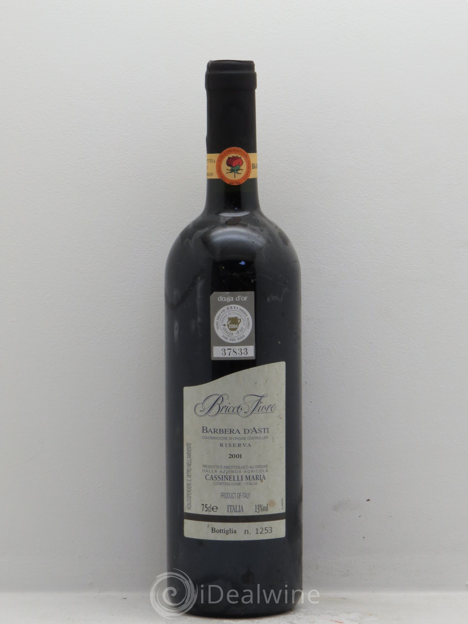 Italie Barbera d'Asti Bricco Fiore Riserva "Cassinelli Maria" (sans prix de réserve) 2001 - Posten von 1 Flasche - 0