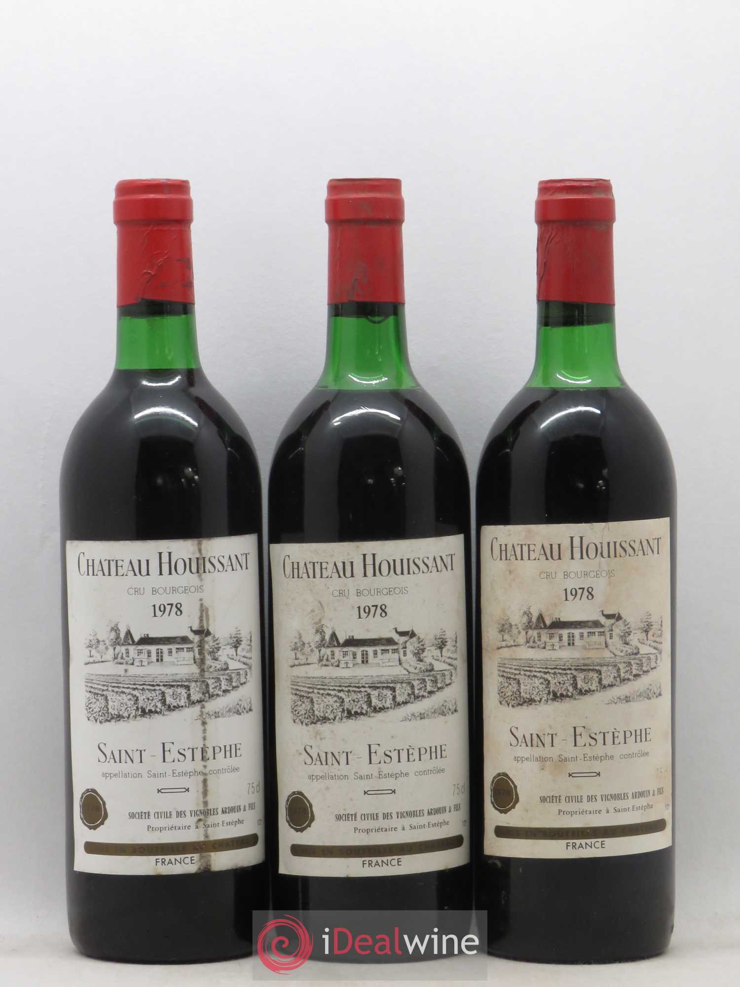 Saint-Estèphe Château Houissant 1978 - Lot de 3 bouteilles - 0