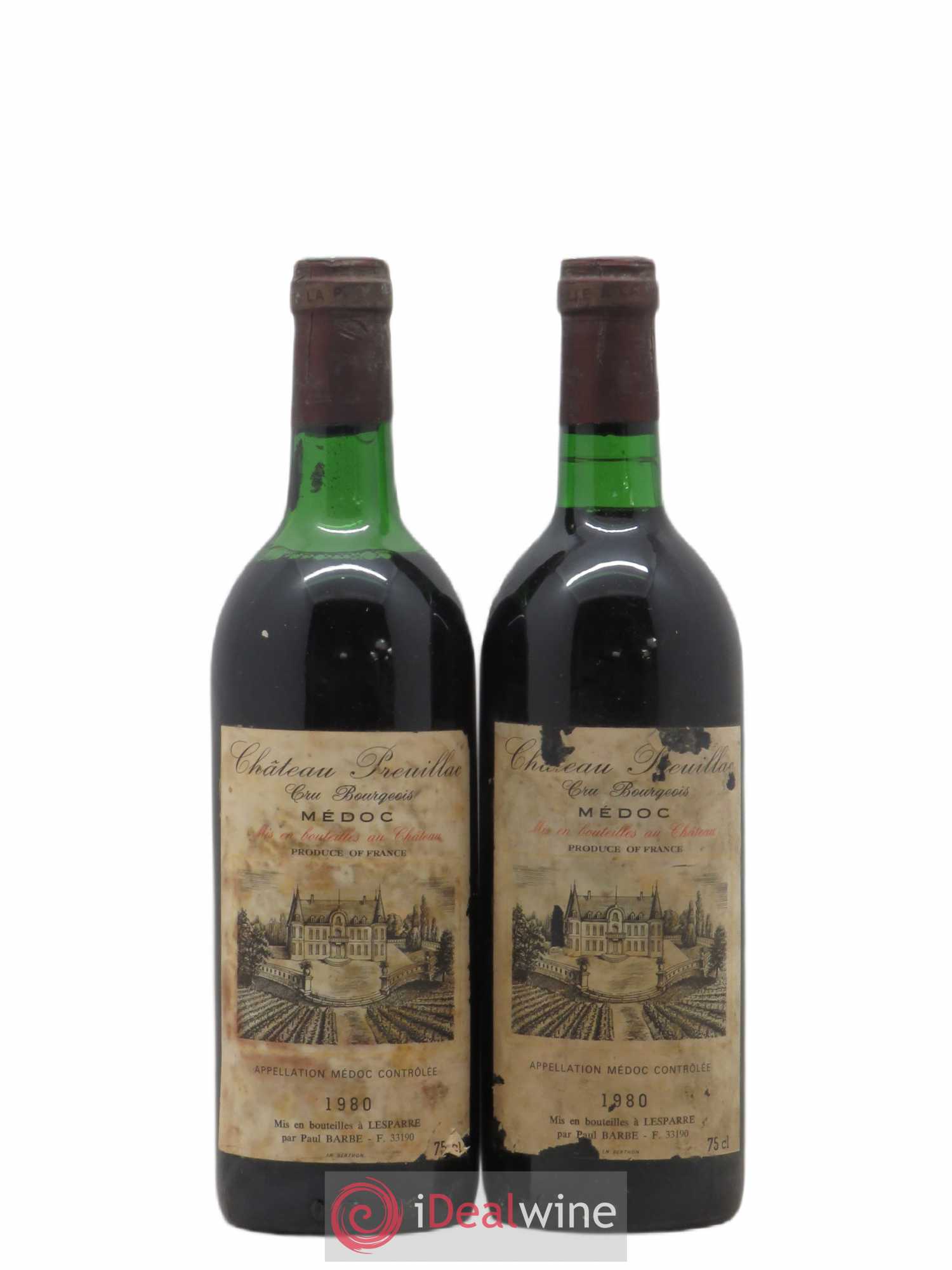 Château Preuillac Cru Bourgeois (sans prix de réserve) 1980 - Posten von 2 Flaschen - 0