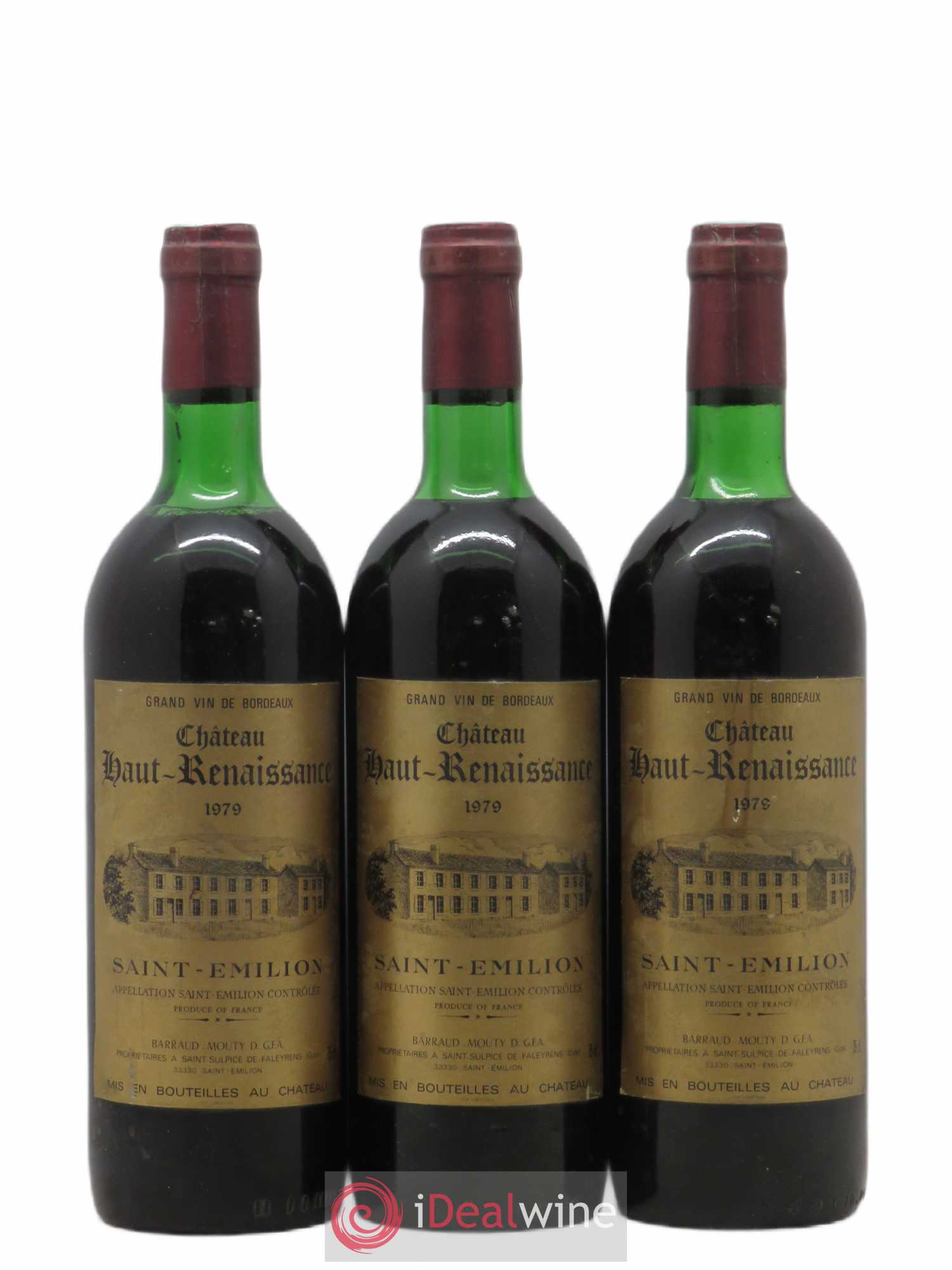 Saint-Émilion Chateau Haut-Renaissance (sans prix de réserve) 1979 - Posten von 3 Flaschen - 0