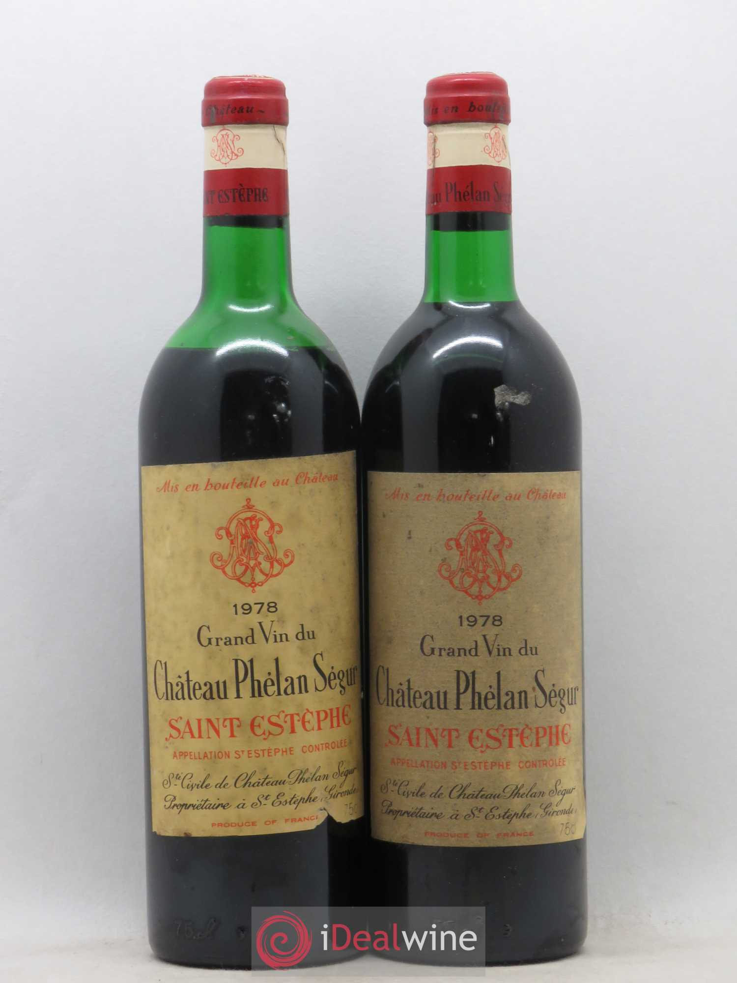 Château Phélan Ségur 1978 - Lot de 2 bouteilles - 0