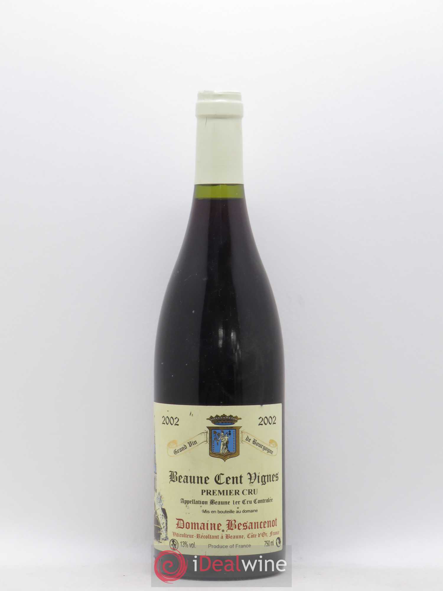 Beaune 1er Cru Cent Vignes Domaine Besancenot 2002 - Lot de 1 bouteille - 0