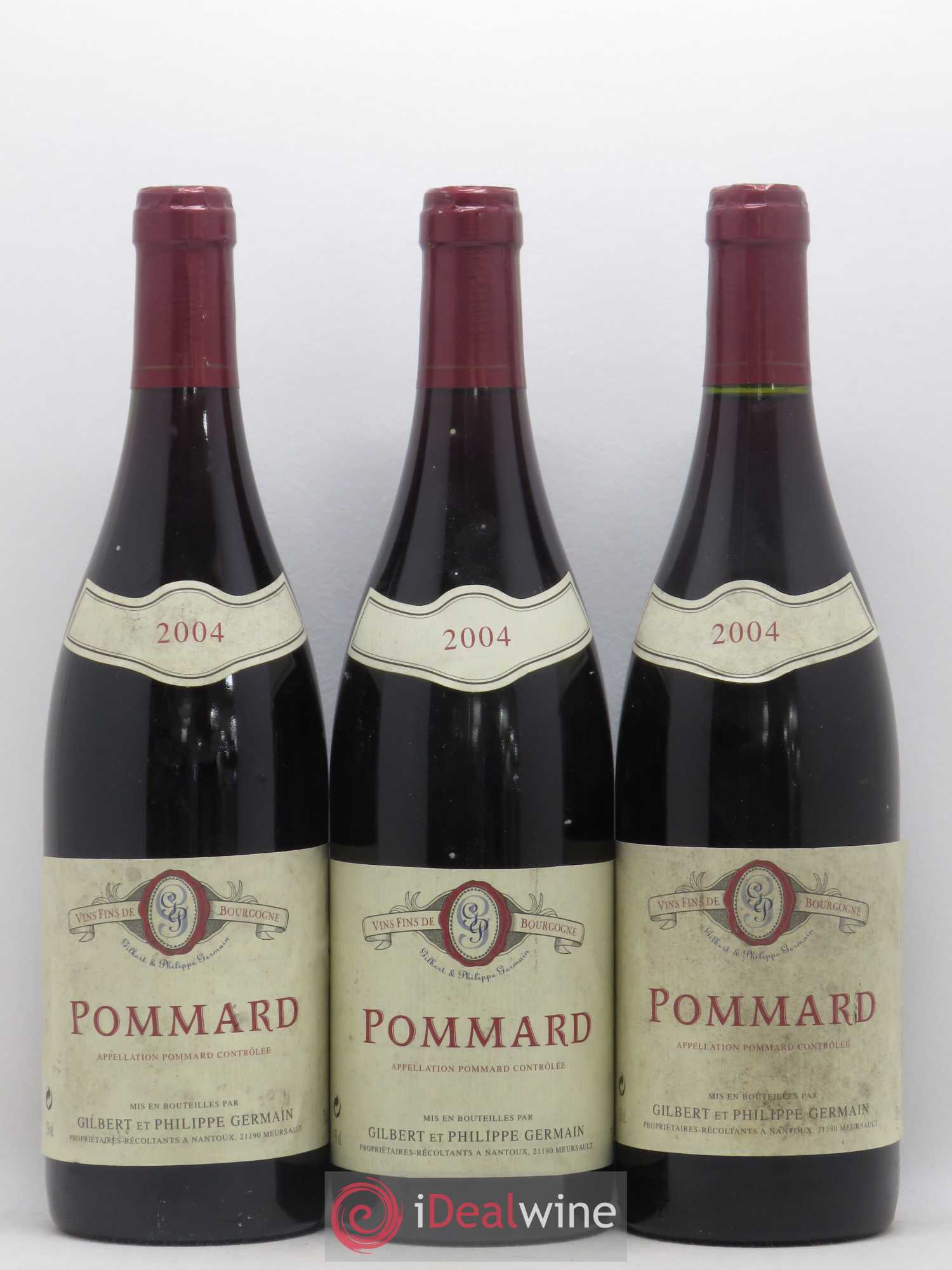 Pommard Gilbert et Philippe Germain 2004 - Lot de 3 bouteilles - 0
