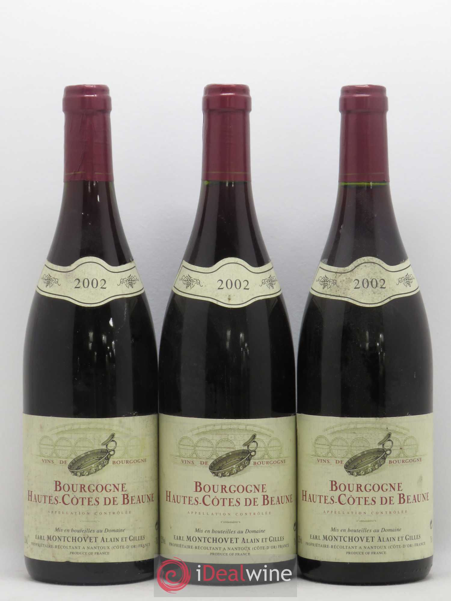 Hautes-Côtes de Beaune Alain et Gilles Montchovet 2002 - Posten von 3 Flaschen - 0